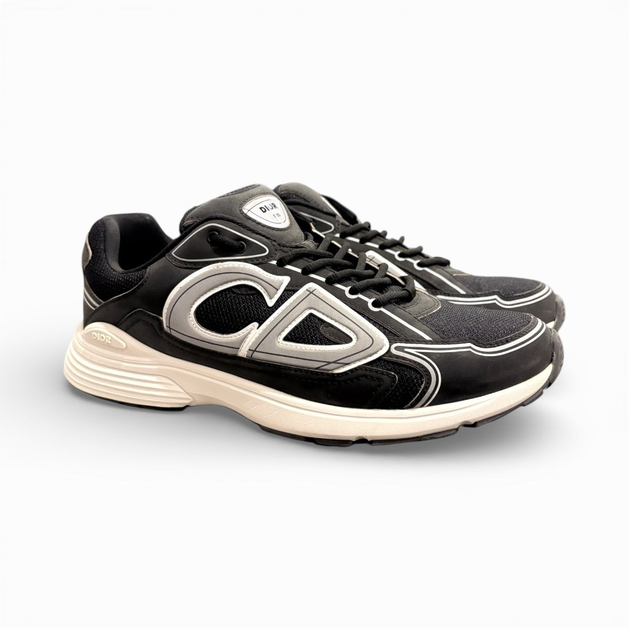 Size 13 - Dior B30 Black / White Technical Mesh Sneakers