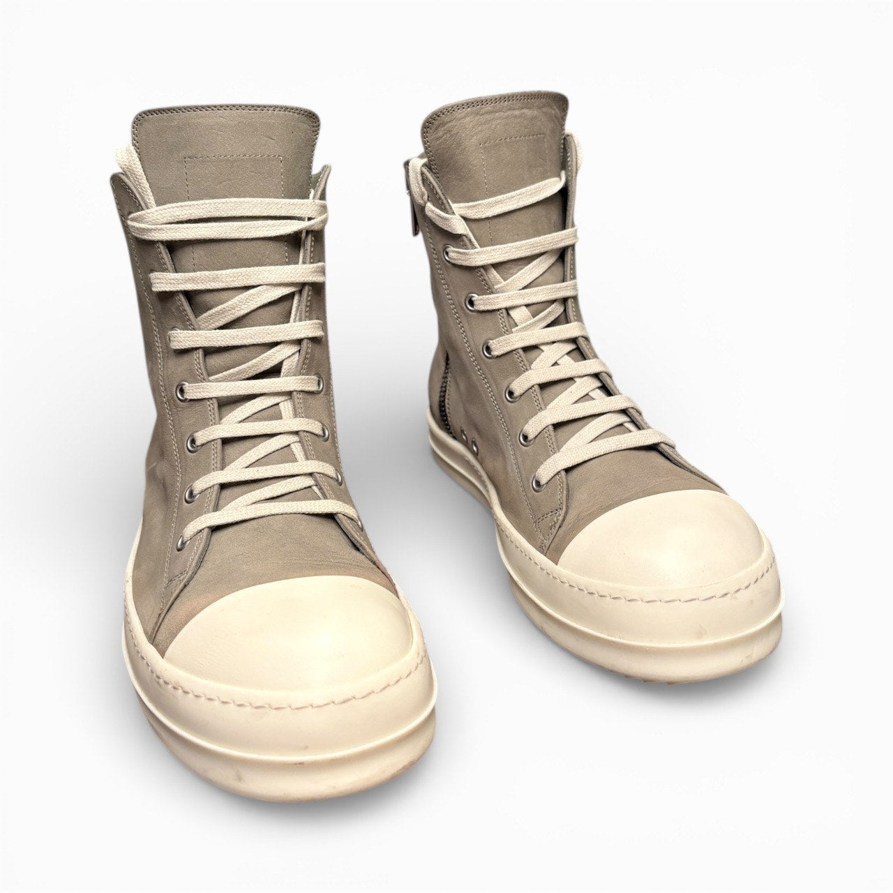 Size 11 - Rick Owens high-top Hollywood Milk Sneakers