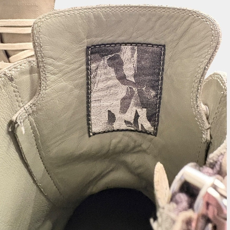 Size 11 - Rick Owens high-top Hollywood Milk Sneakers