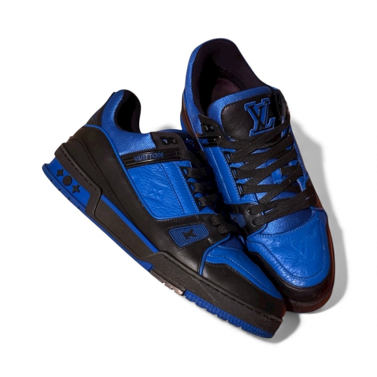 Louis Vuitton LV Trainer Black & Royal Blue Sneakers | LV8.5