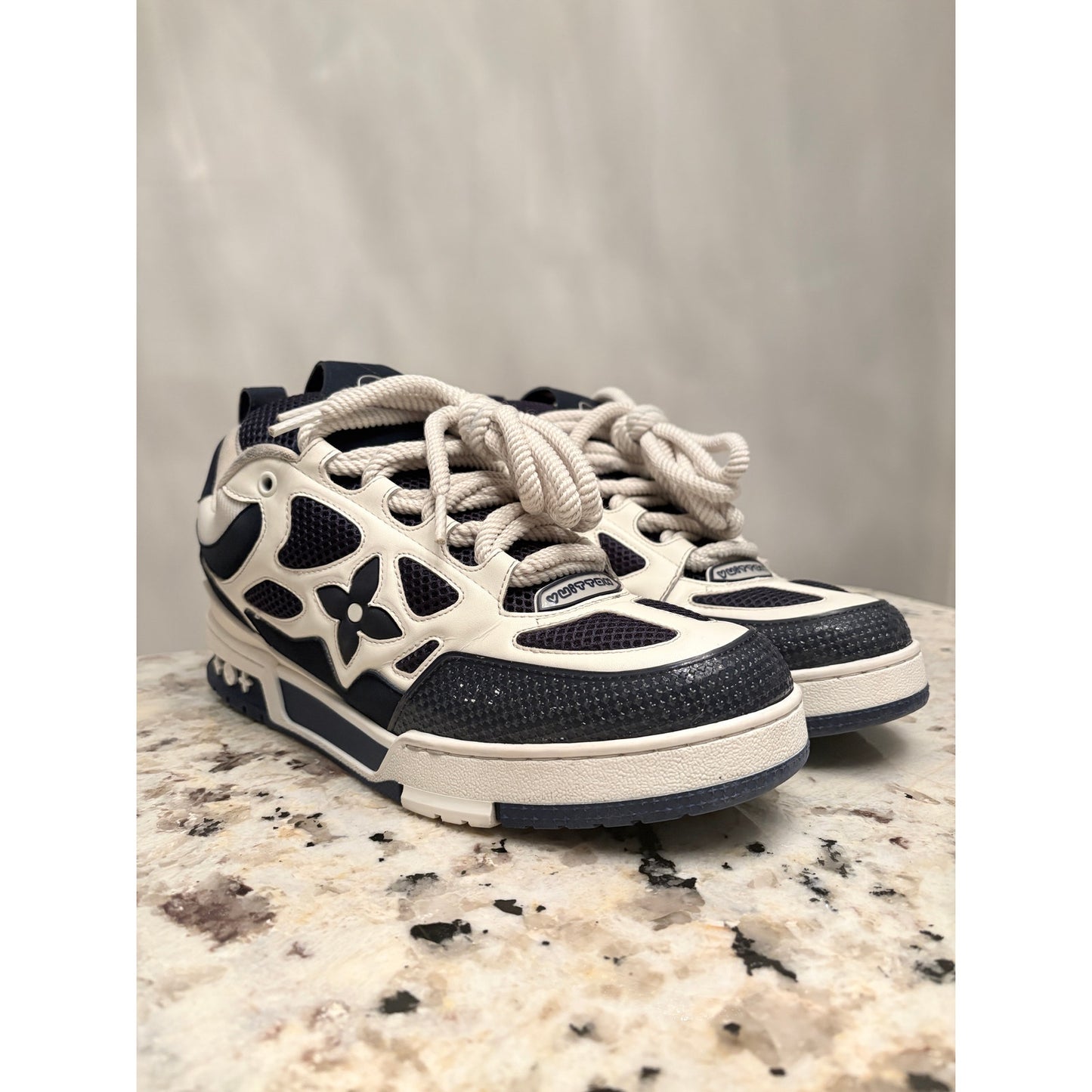 Louis Vuitton Navy Blue Skate Sneakers | Size 8LV