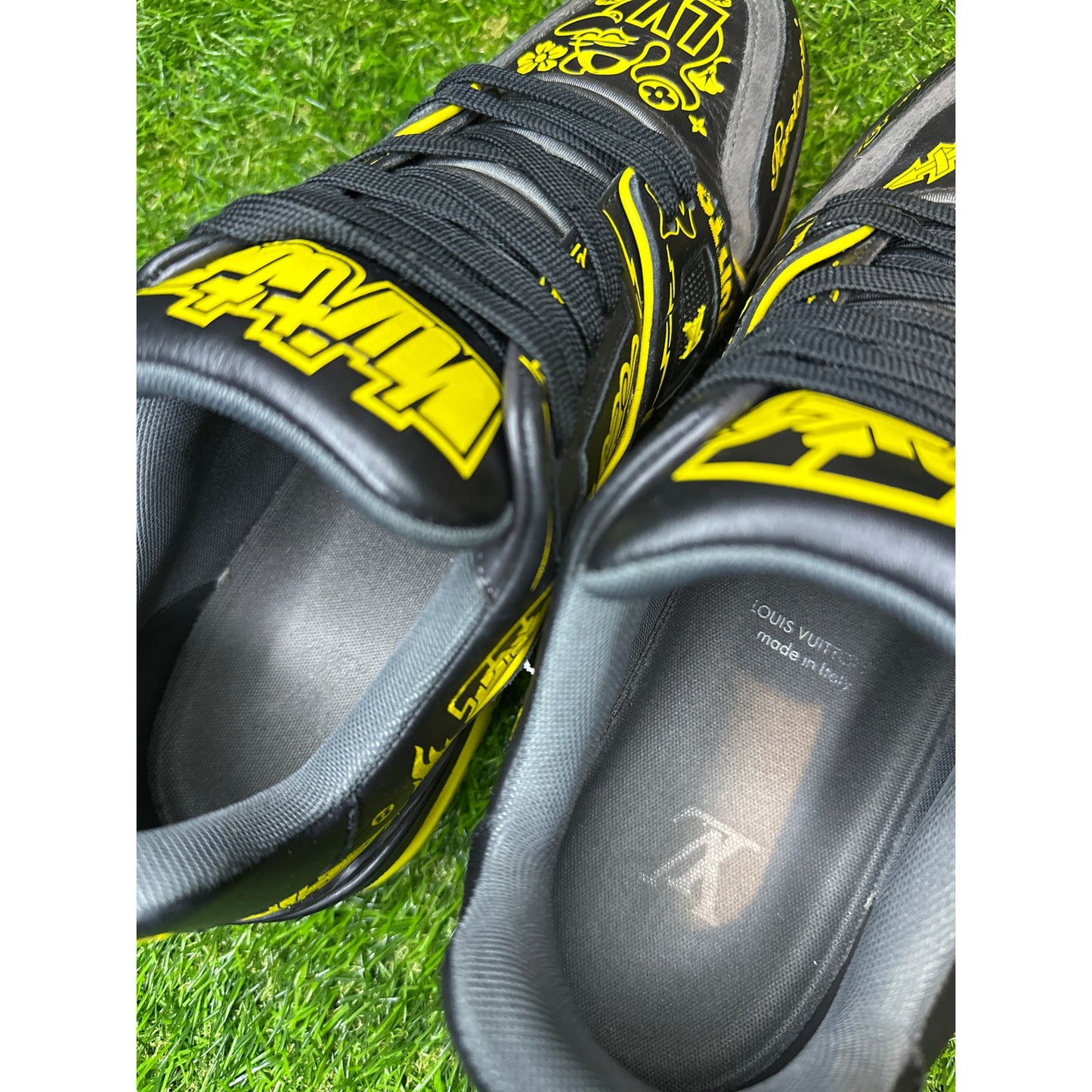 Louis Vuitton LV Trainer Graffiti Black/Yellow | Size 7UK