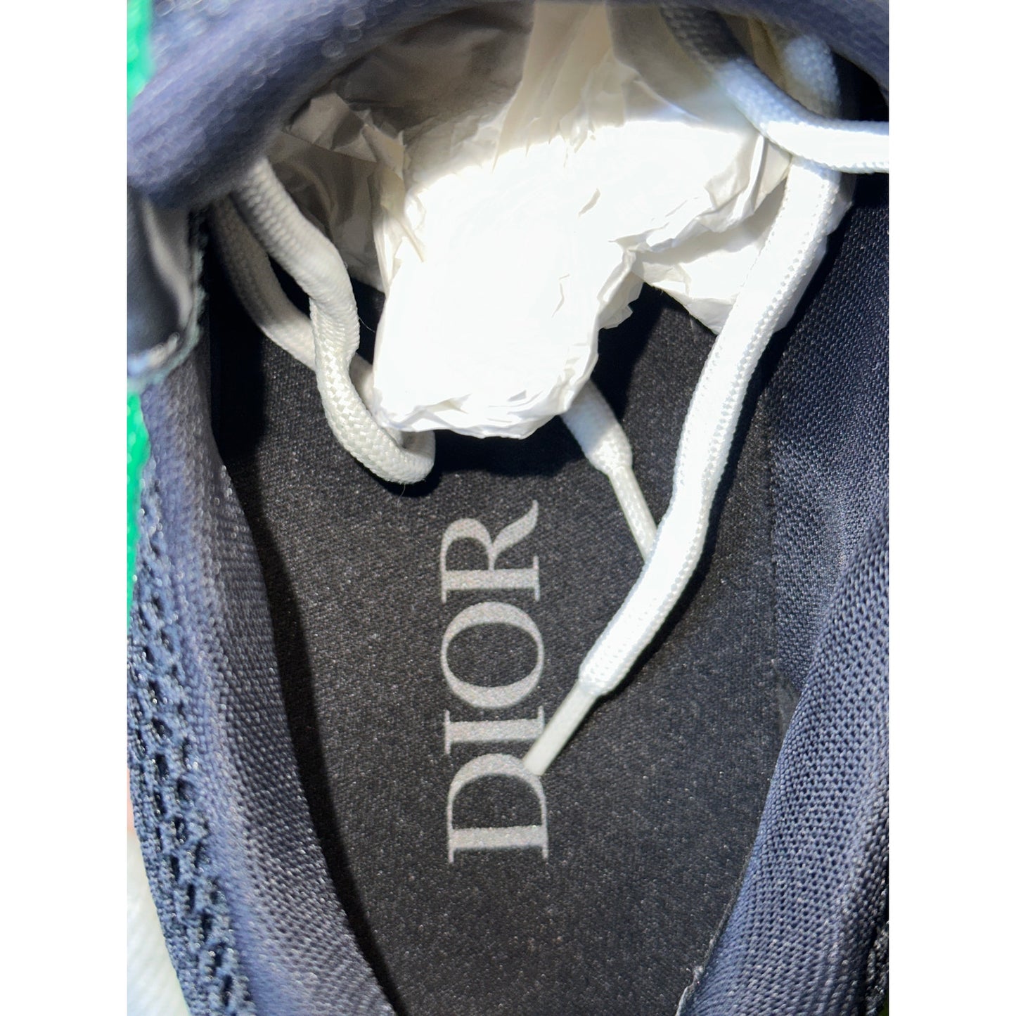 Dior B22 Reflective Low Top Sneaker ‘Green White’ | 13US
