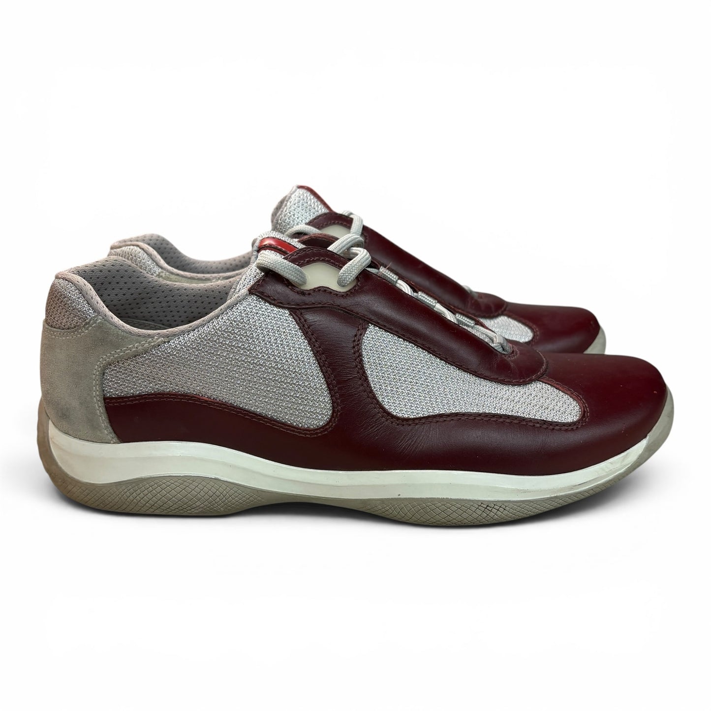 Prada America's Cup Sneakers Red / Grey Suede | Size 9UK