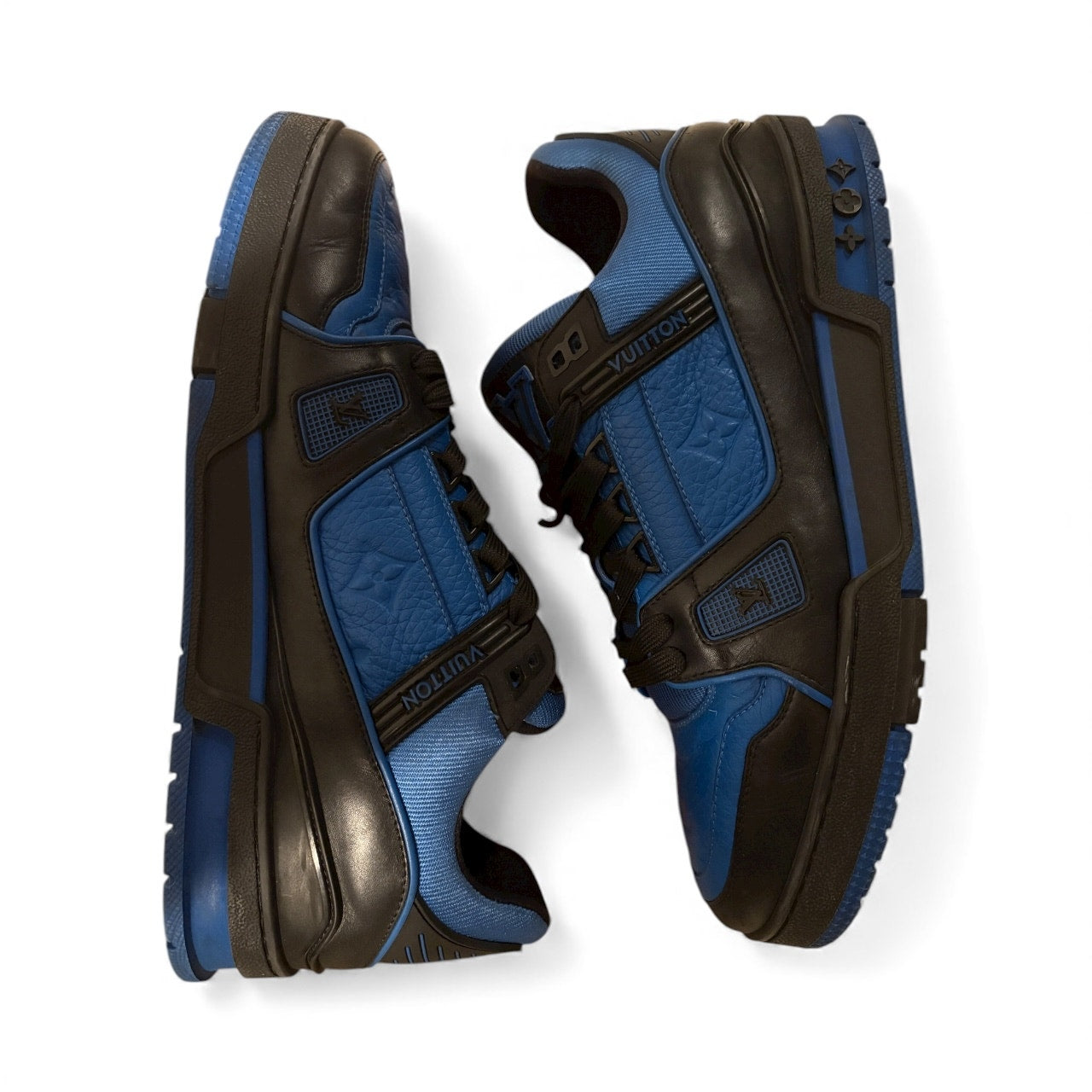 Louis Vuitton LV Trainer Black & Royal Blue Sneakers | LV8.5