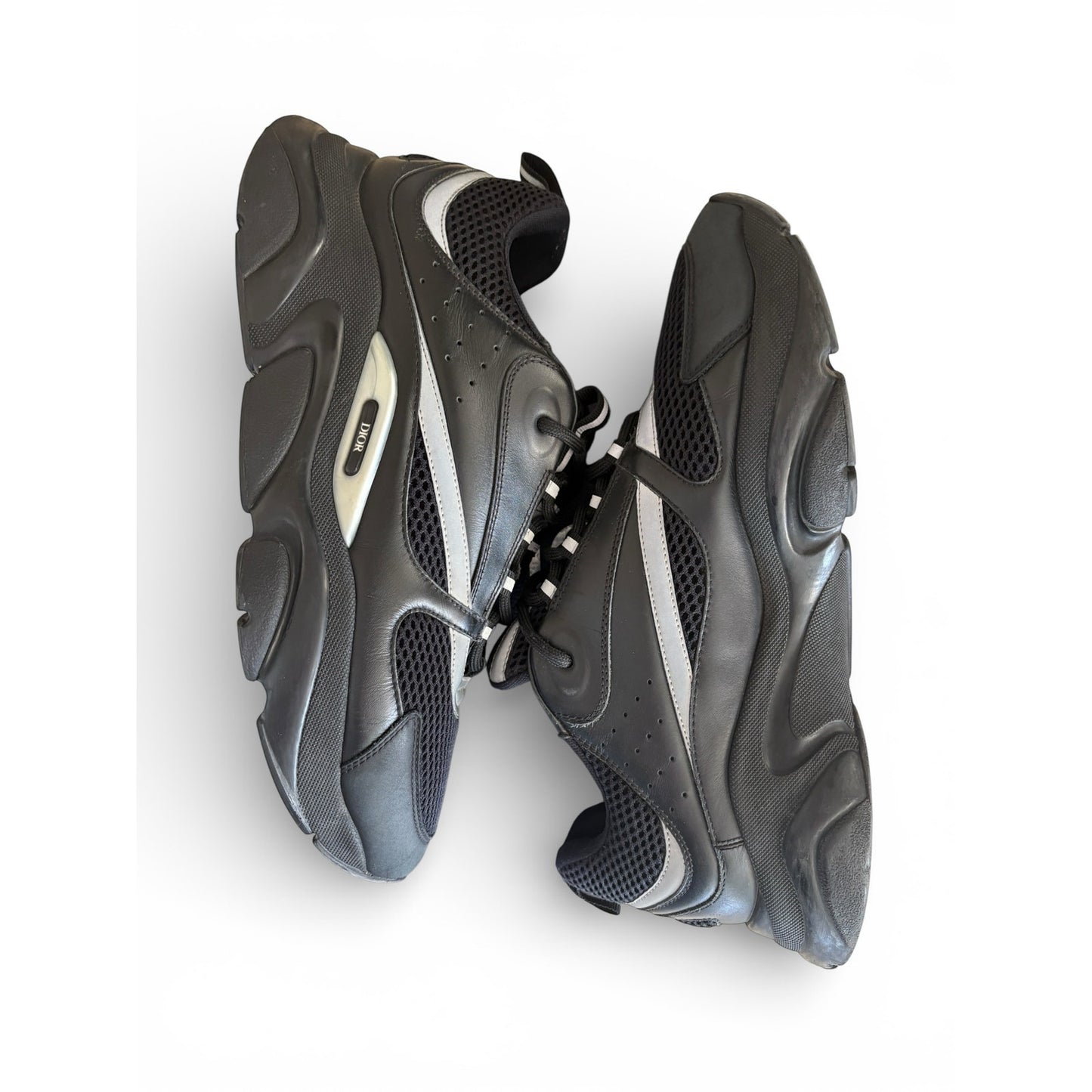 Dior B22 Reflective Low Top Black Sneakers | Size 46 (13US)