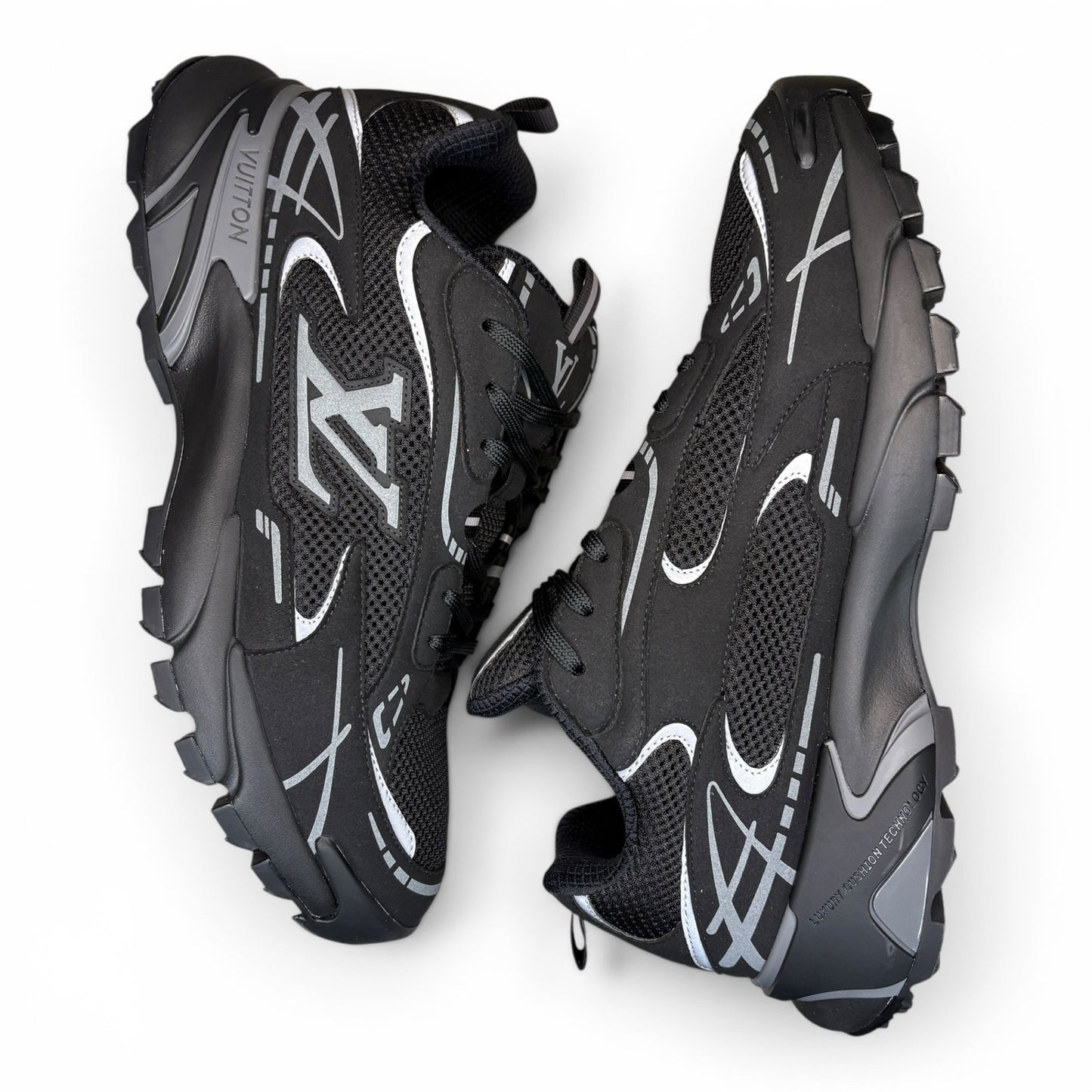 Louis Vuitton Tactic Reflective Sneakers Black New Season | 8.5LV