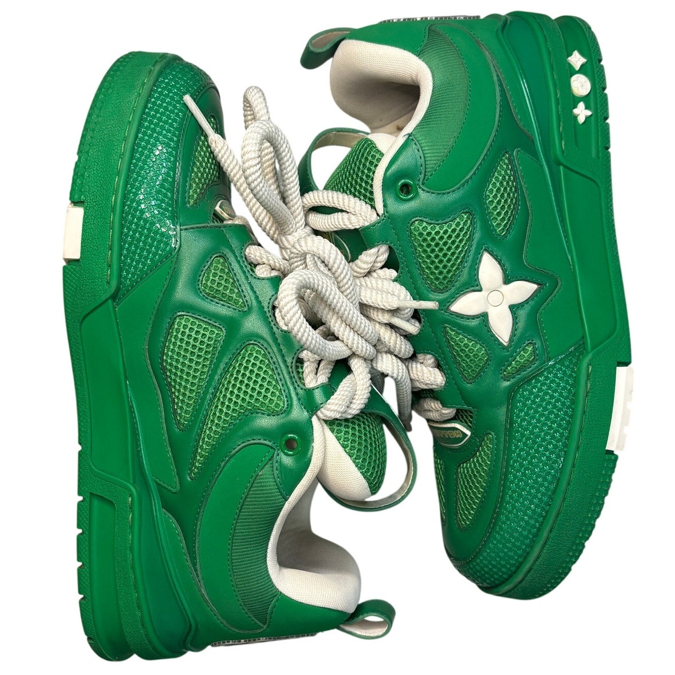 Louis Vuitton LV Skate Green White Sneakers | Size 8.5LV