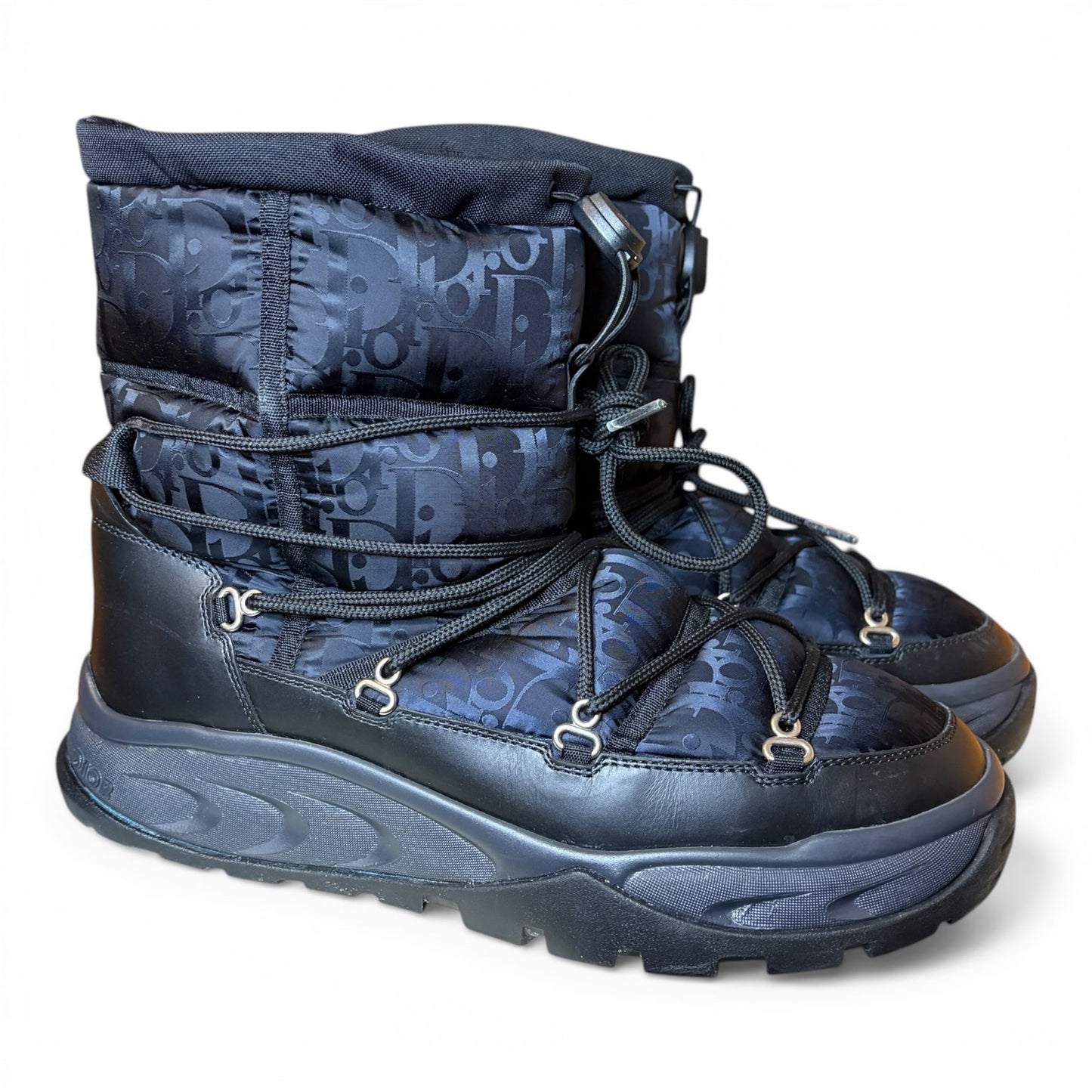 Dior Snow Ankle Boot Black Oblique Nylon | Size 42(9US)