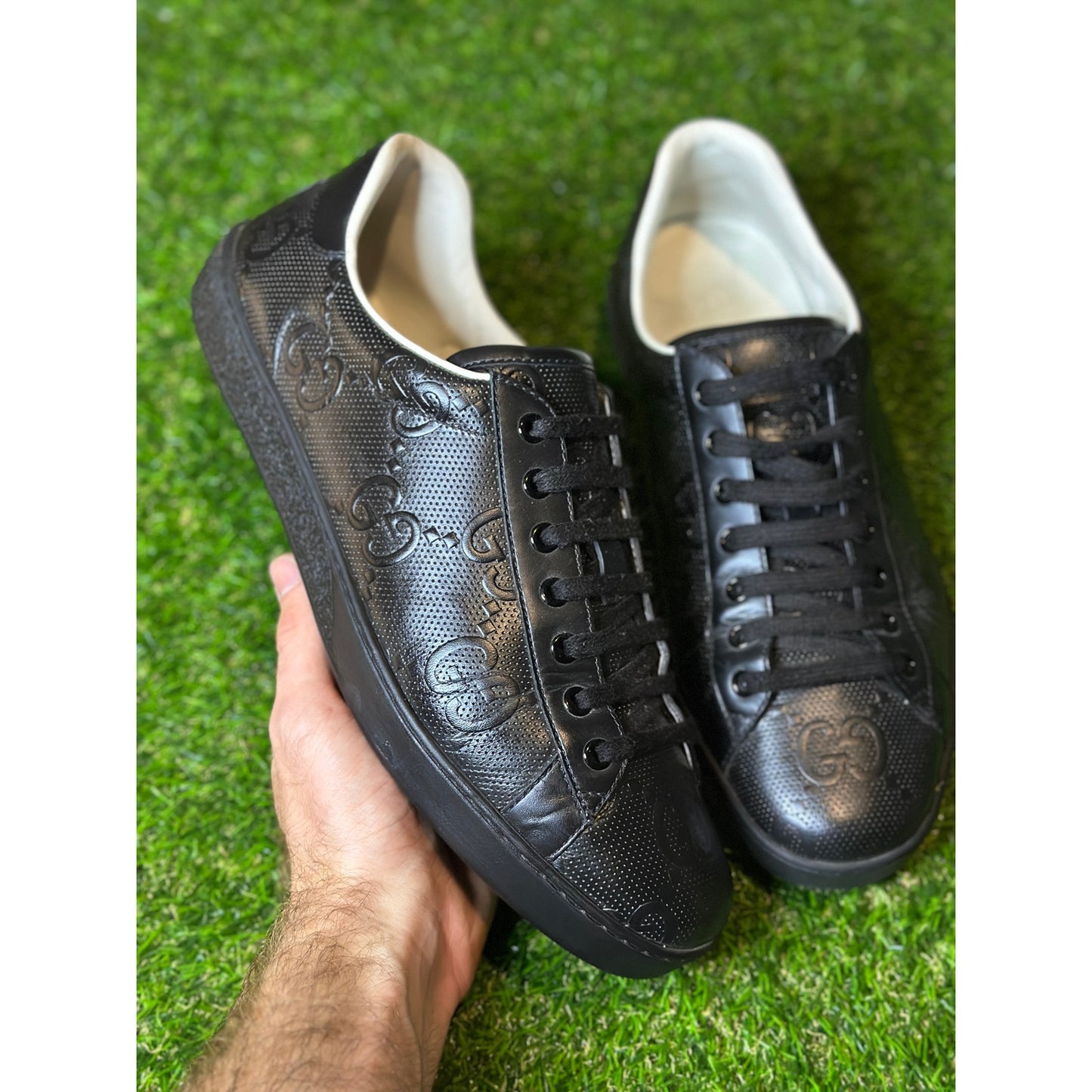 Gucci Ace Black Monogram GG | Size 10US