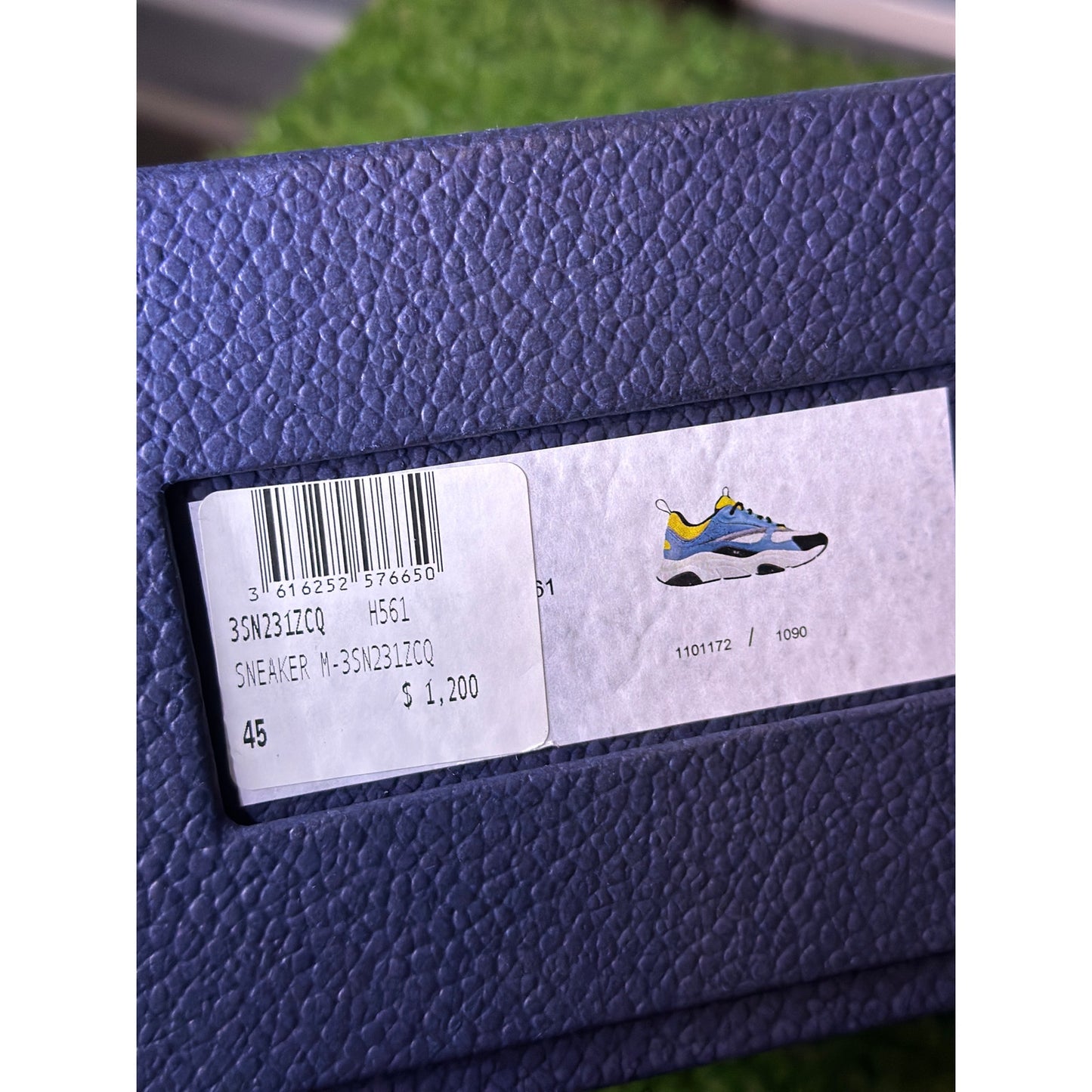 Dior B22 Reflective Low Top Sneaker ‘Blue Yellow’ | 12US