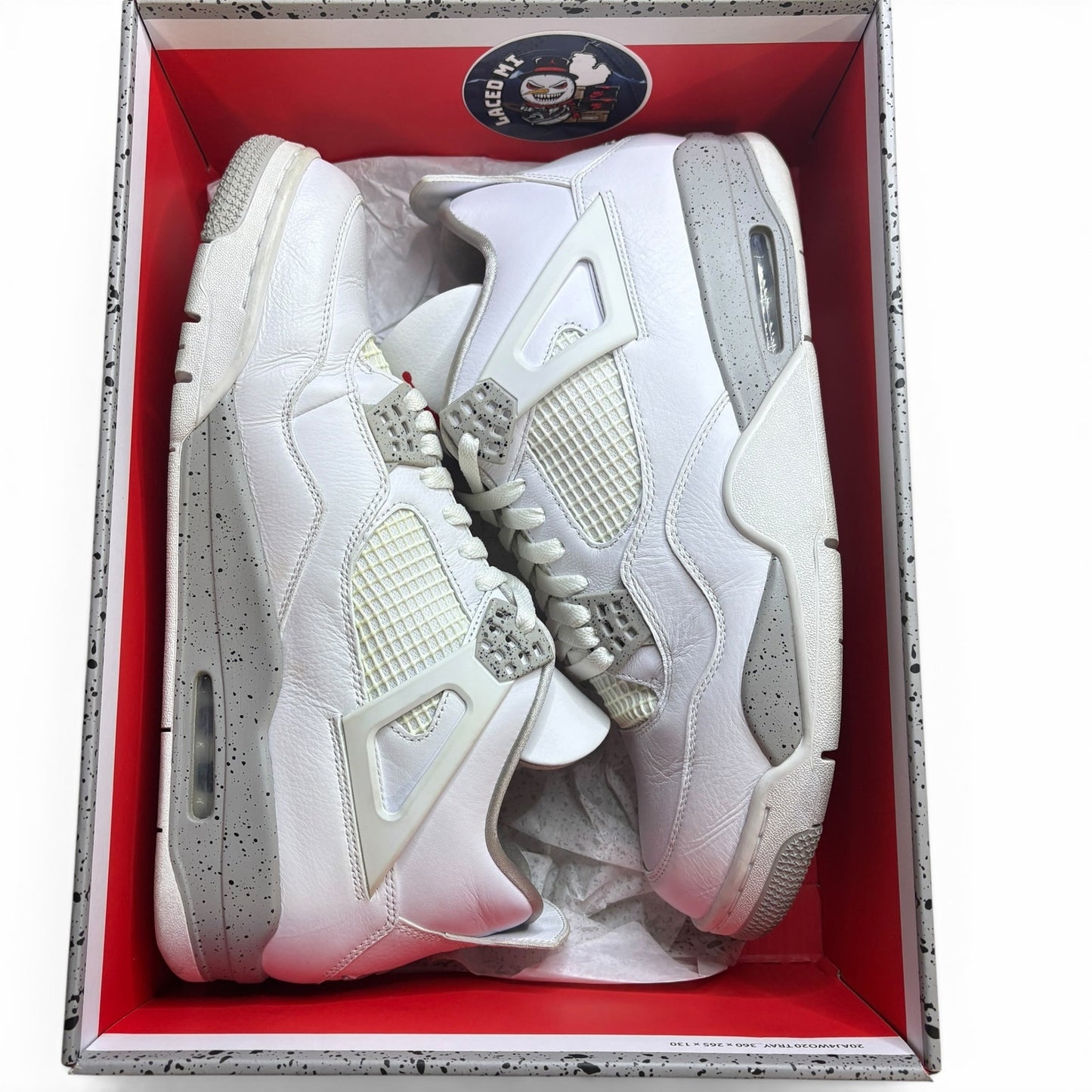 Size 13 - Jordan 4 Retro "White Oreo" Sneakers