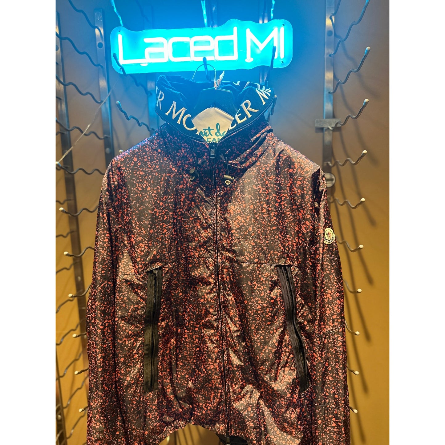 Size XXL - Moncler Black and Pink Siagne Jacket