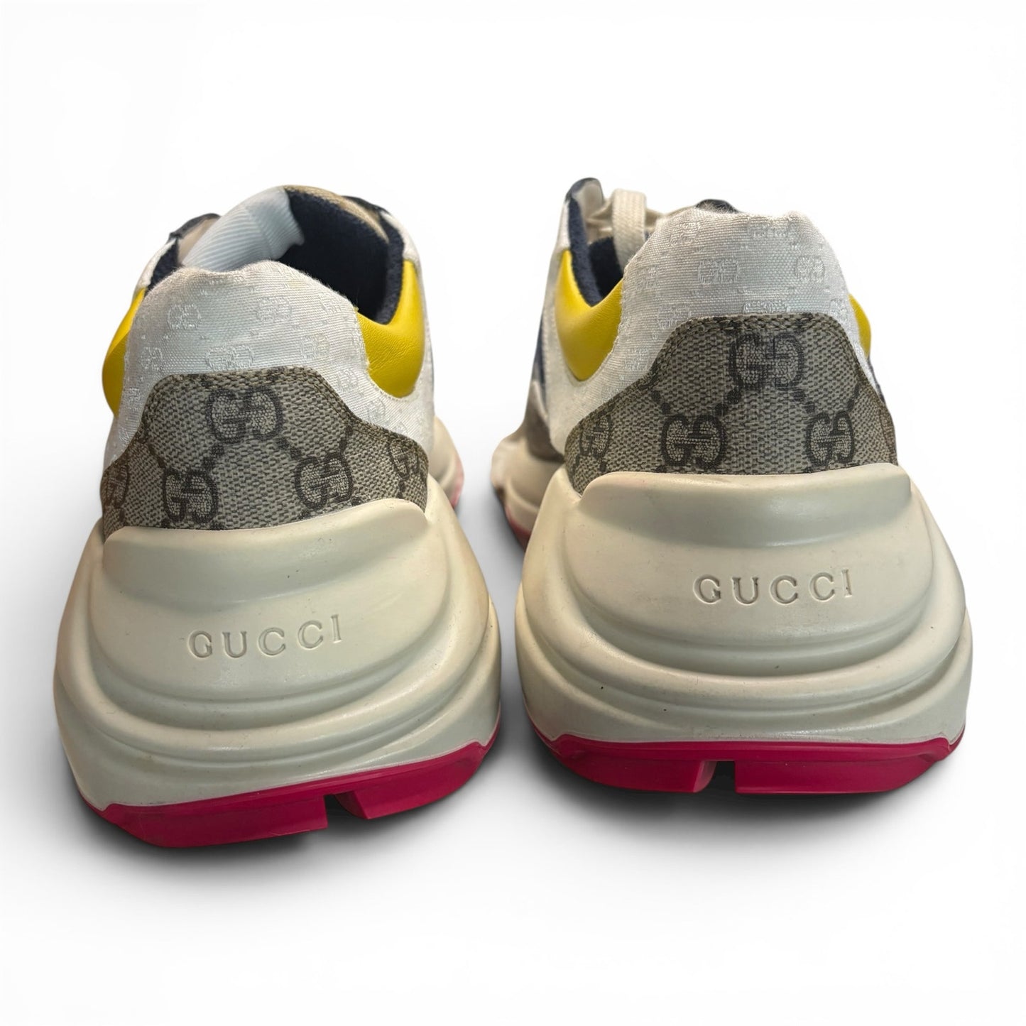 Gucci GG Rython ‘Beige White Yellow’ Monogram Sneaker | 9.5G