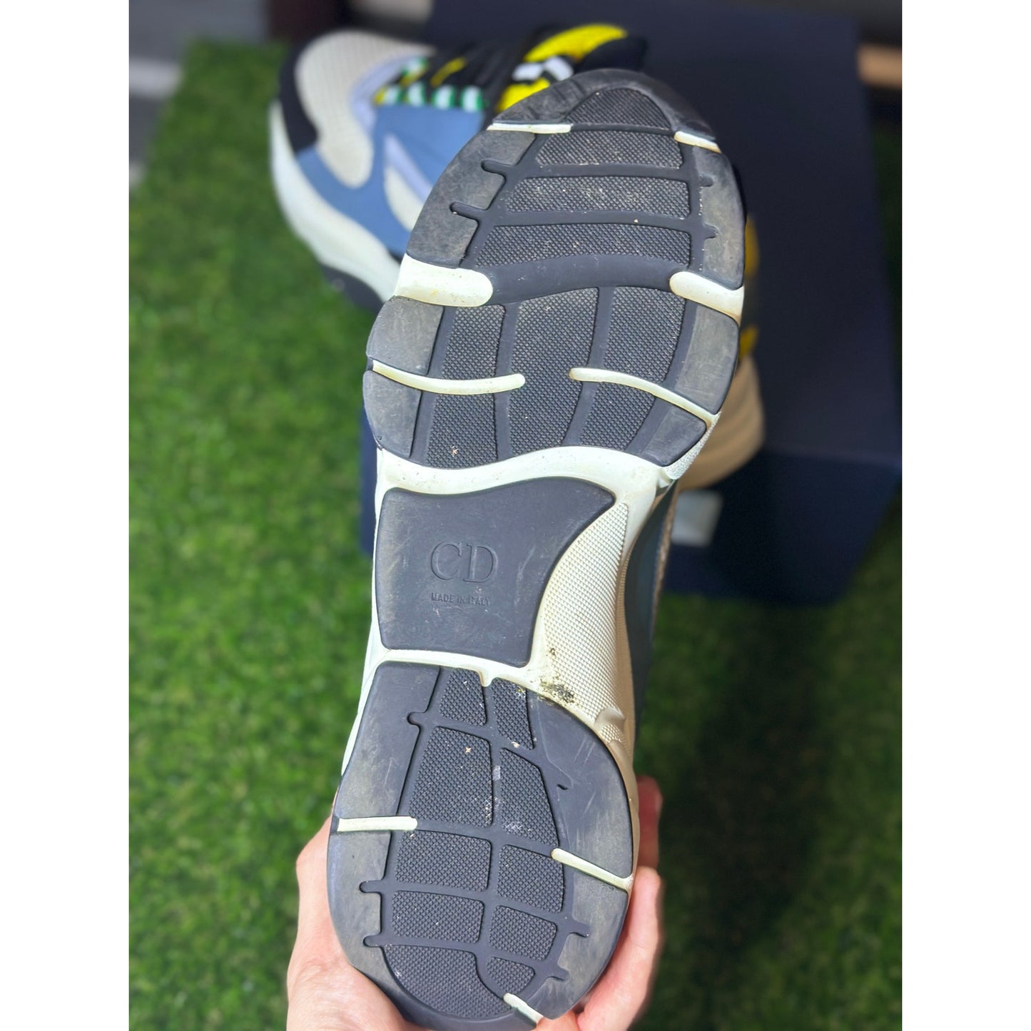 Dior B22 Reflective Low Top Sneaker ‘Blue Yellow’ | 12US