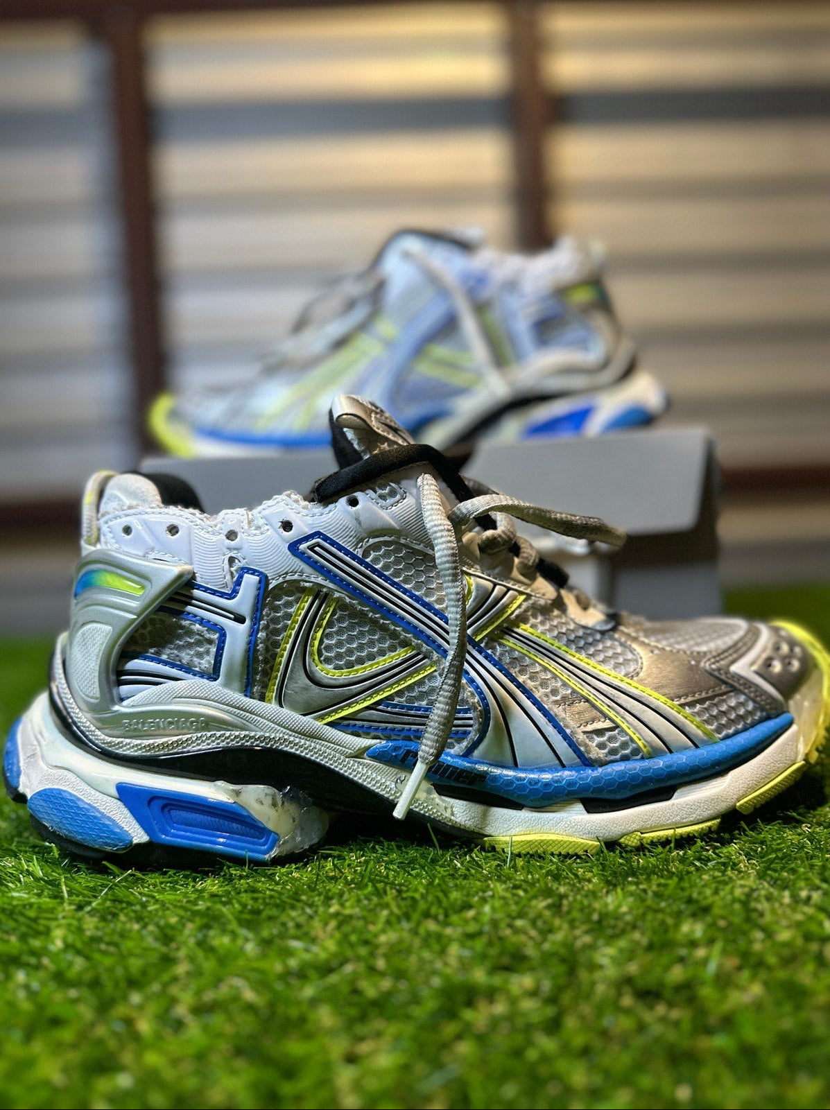 Balenciaga Runner Sneakers Blue/Yellow/White | Size 42EU