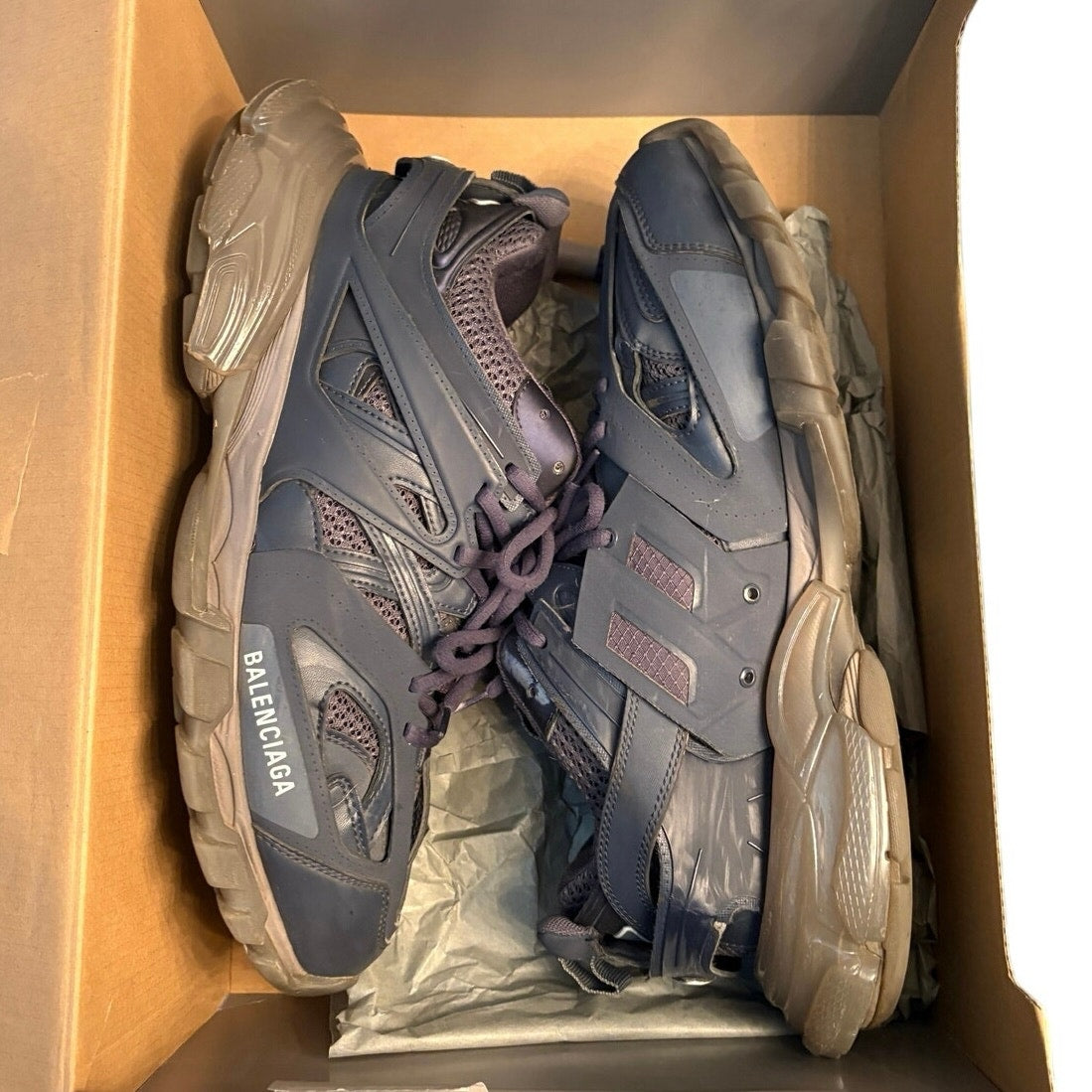 Size 11 - Balenciaga Track Navy Sneakers