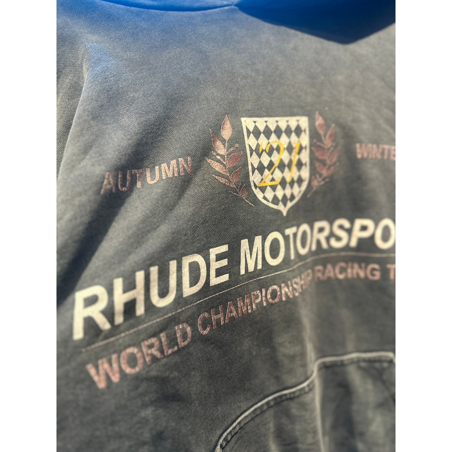 Rhude Motor Sport Crest World Champion Racing Team 21 Hoodie
