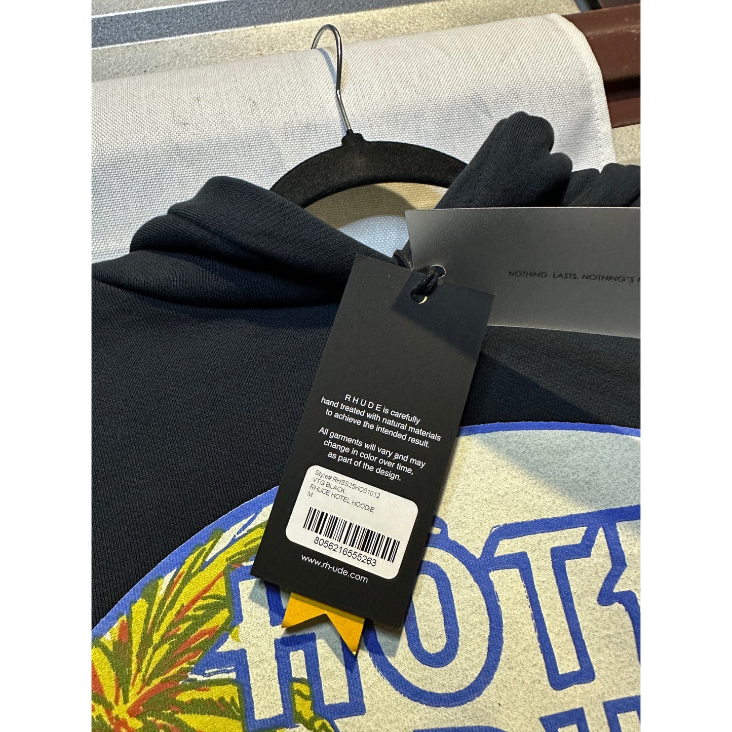 Rhude Hoodie "Hotel De Rhude" Medium Sweatshirt BNWT