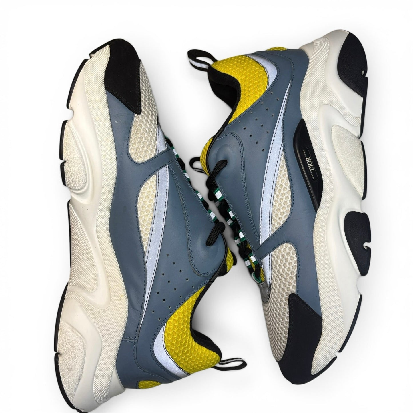 Dior B22 Reflective Low Top Blue & Yellow | Size 44 (11US)
