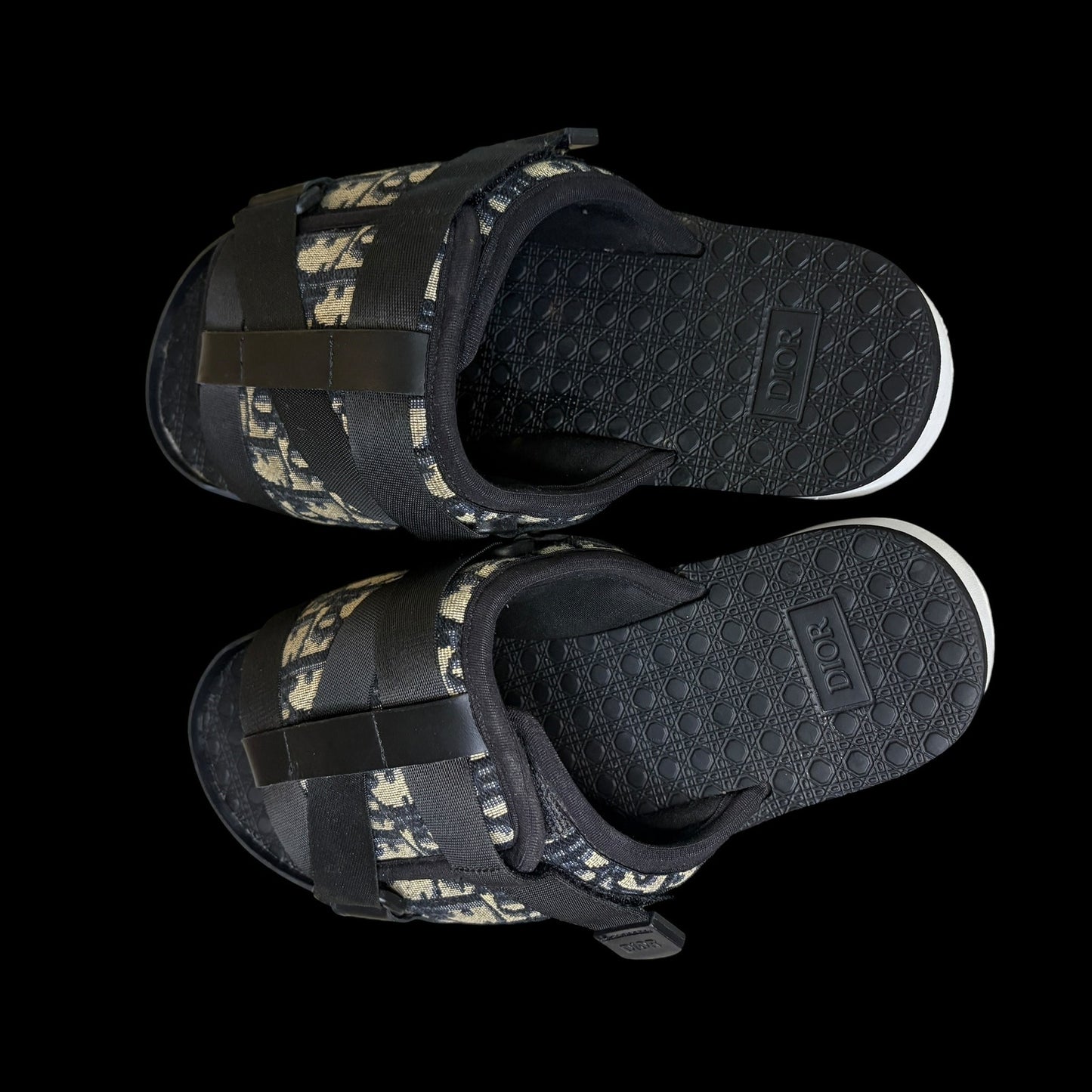 Dior Slide Alpha Sandal Beige Black | Size 41(8)