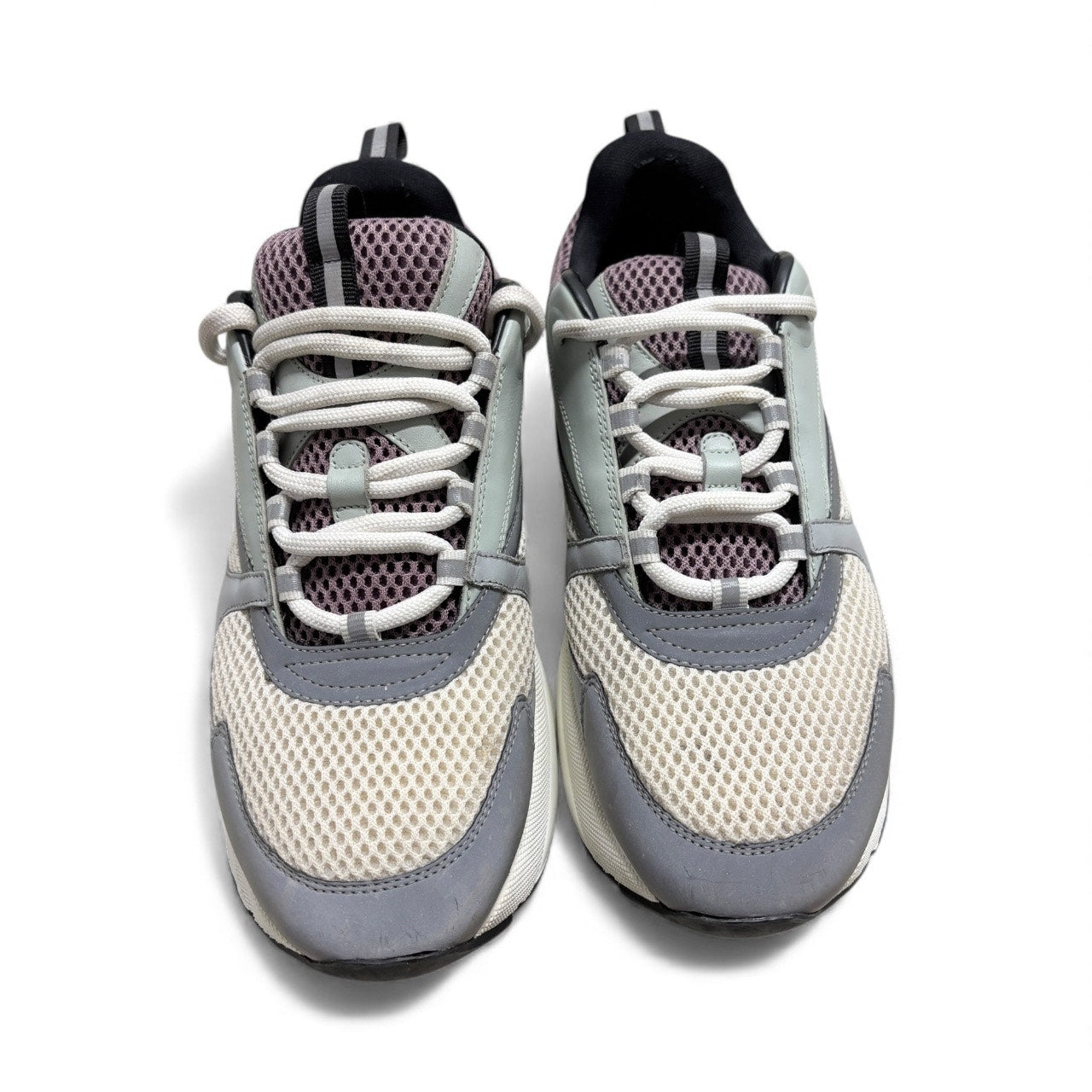 Size 10 - Dior B22 “Cream Lavender” Calfskin Mesh Sneakers