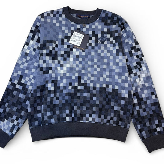 LV 'Lovers' Damoflage Jacquard Pullover | New With Tags