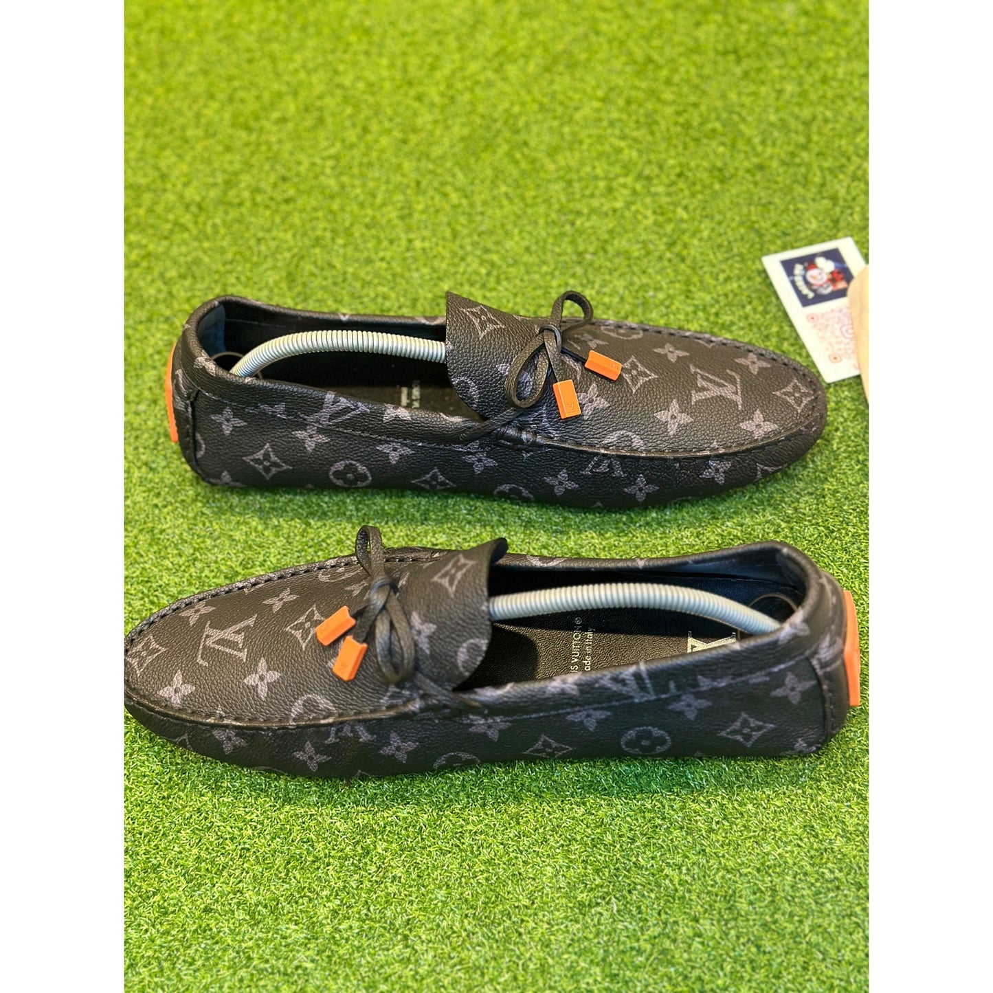 Size 12US - LV Driver Moccasin Orange Black Loafer