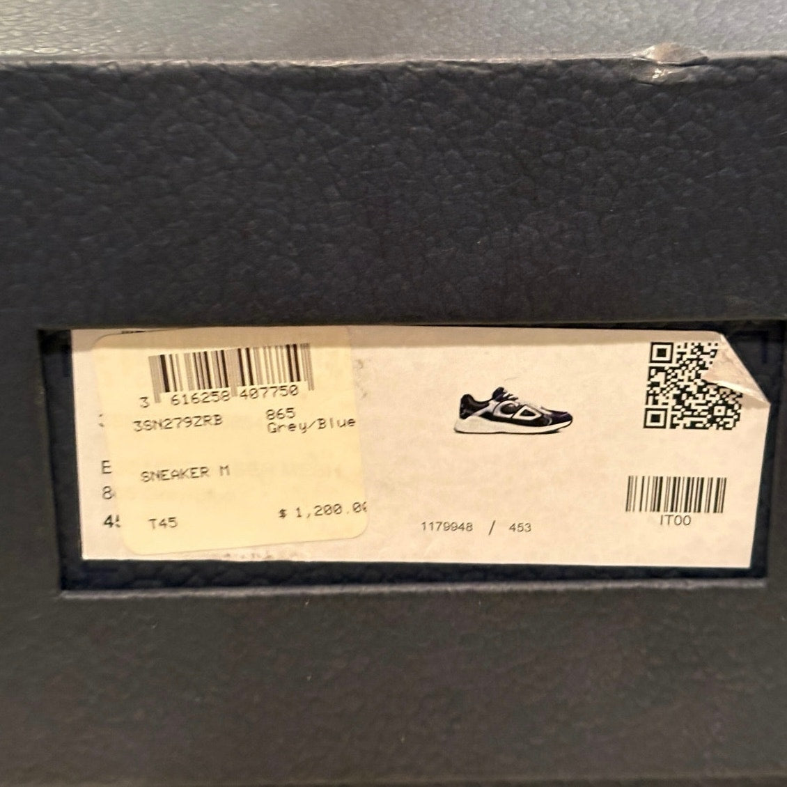 Dior B30 Black, Blue and Dior Gray Technical Fabric Sneakers