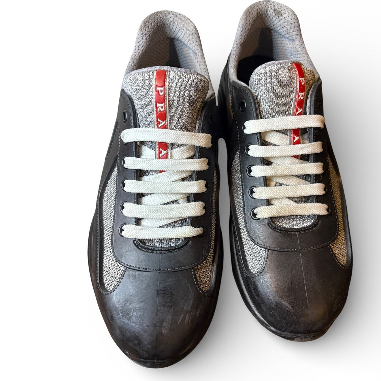 Prada America's Cup Soft Rubber Black Sneakers | Size 41 (8US)