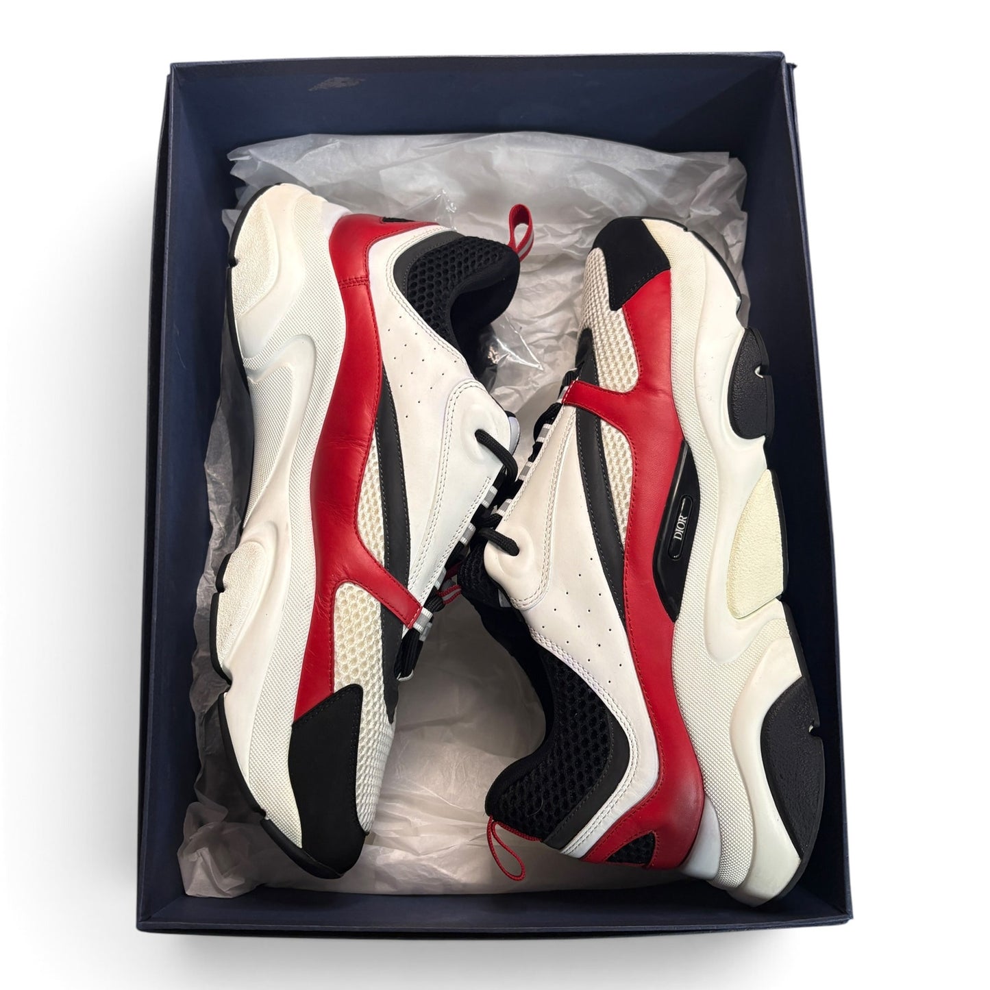 Dior B22 Reflective Red / White Sneakers | Size 49 (15US)