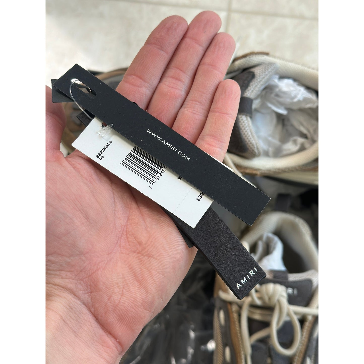 Size 10 - Amiri Bone Runner Brown/Black/Cream