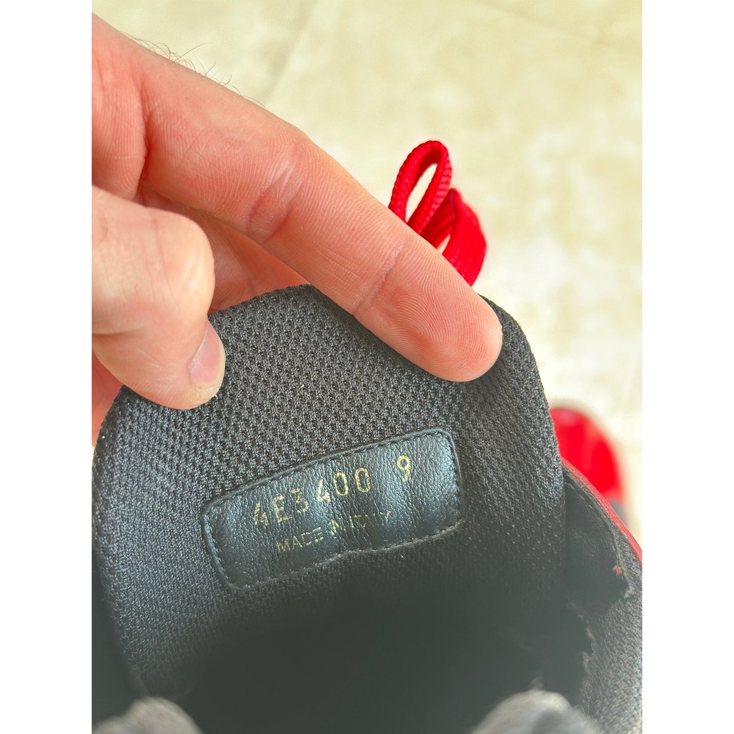 Prada America's Cup Red / Black Sneakers | Size 9Uk
