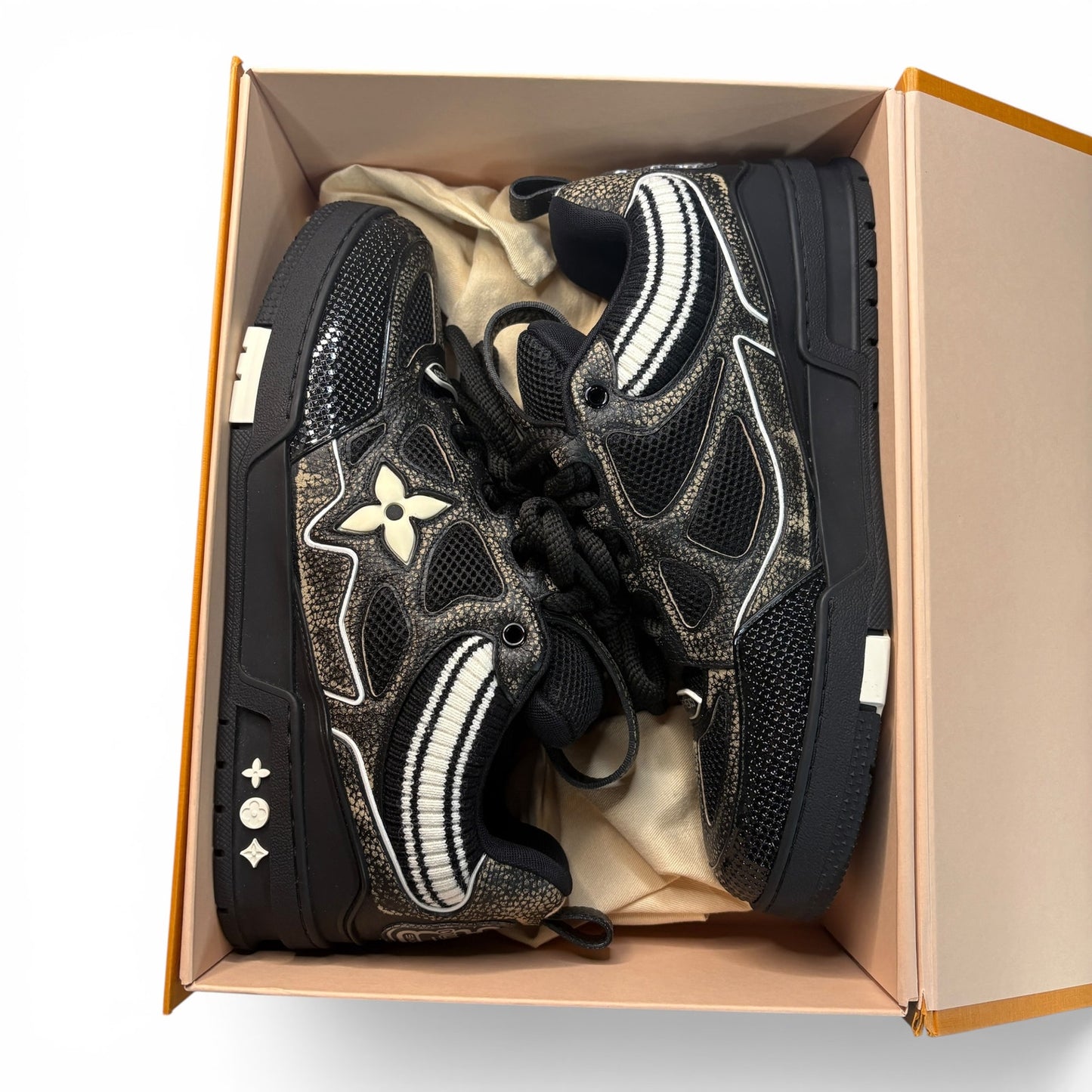 Louis Vuitton LV Skate Sneakers Snakeskin Black | Size 10LV