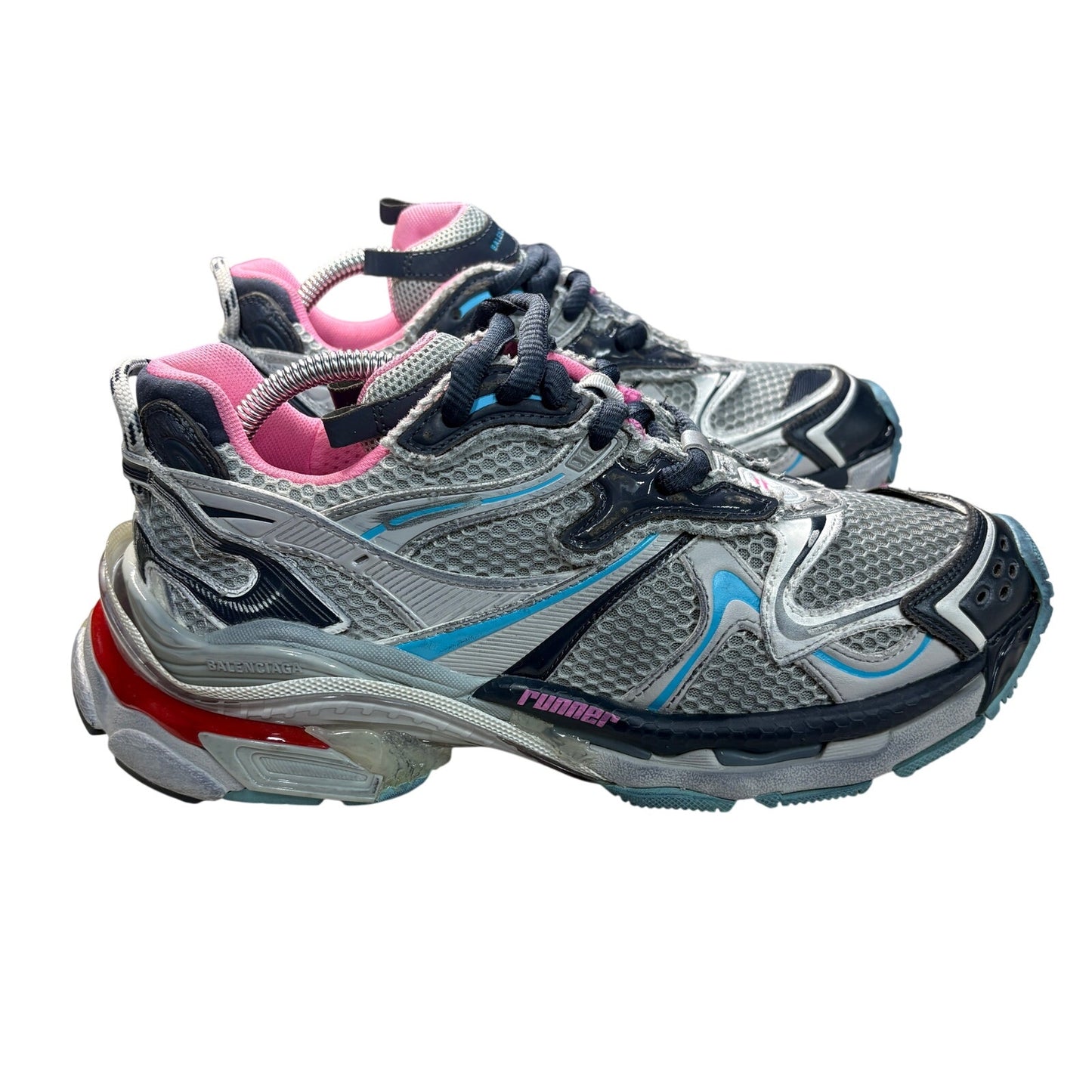 Balenciaga Runner 2.0 Grey Blue Pink Red | Size 41(8US)