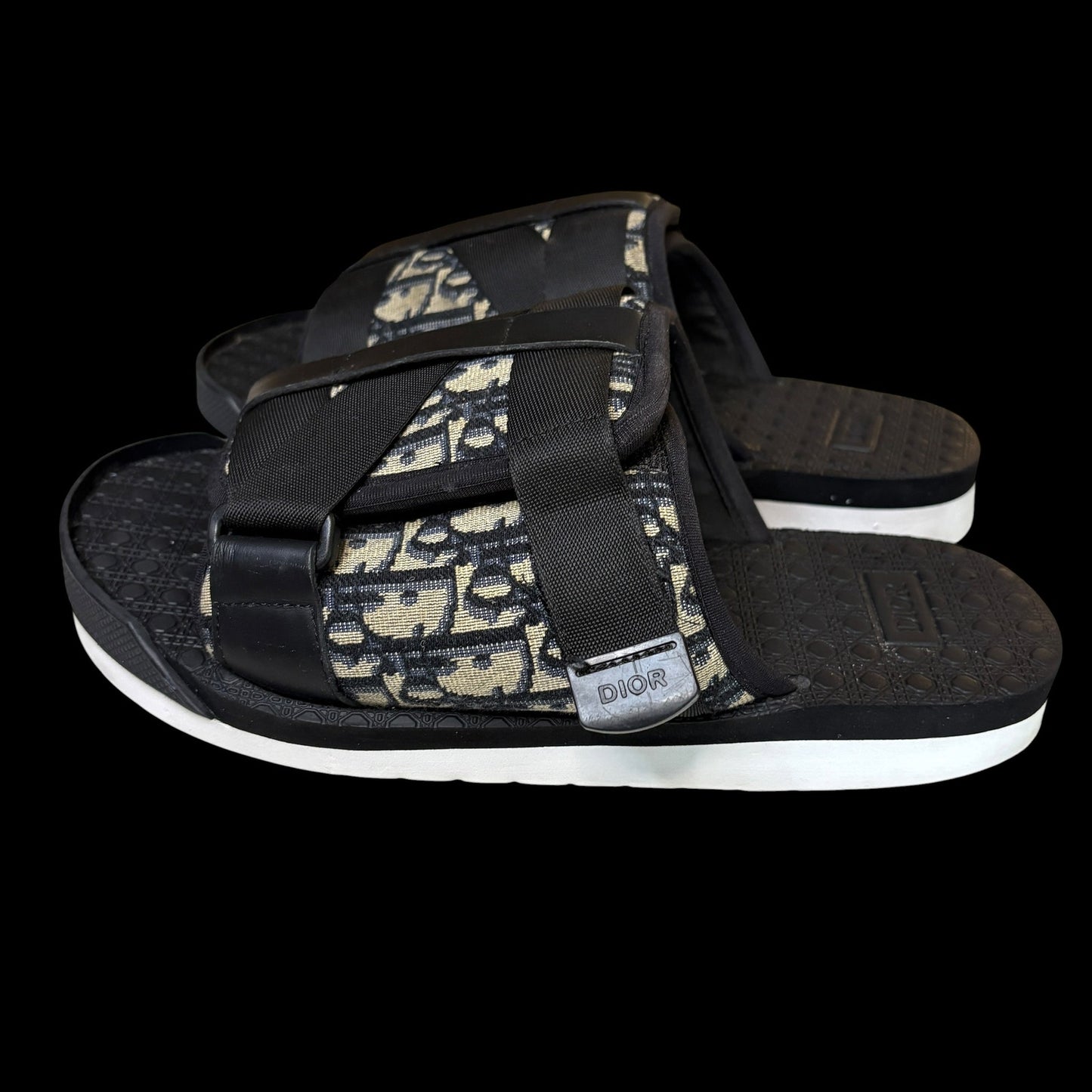 Dior Slide Alpha Sandal Beige Black | Size 41(8)
