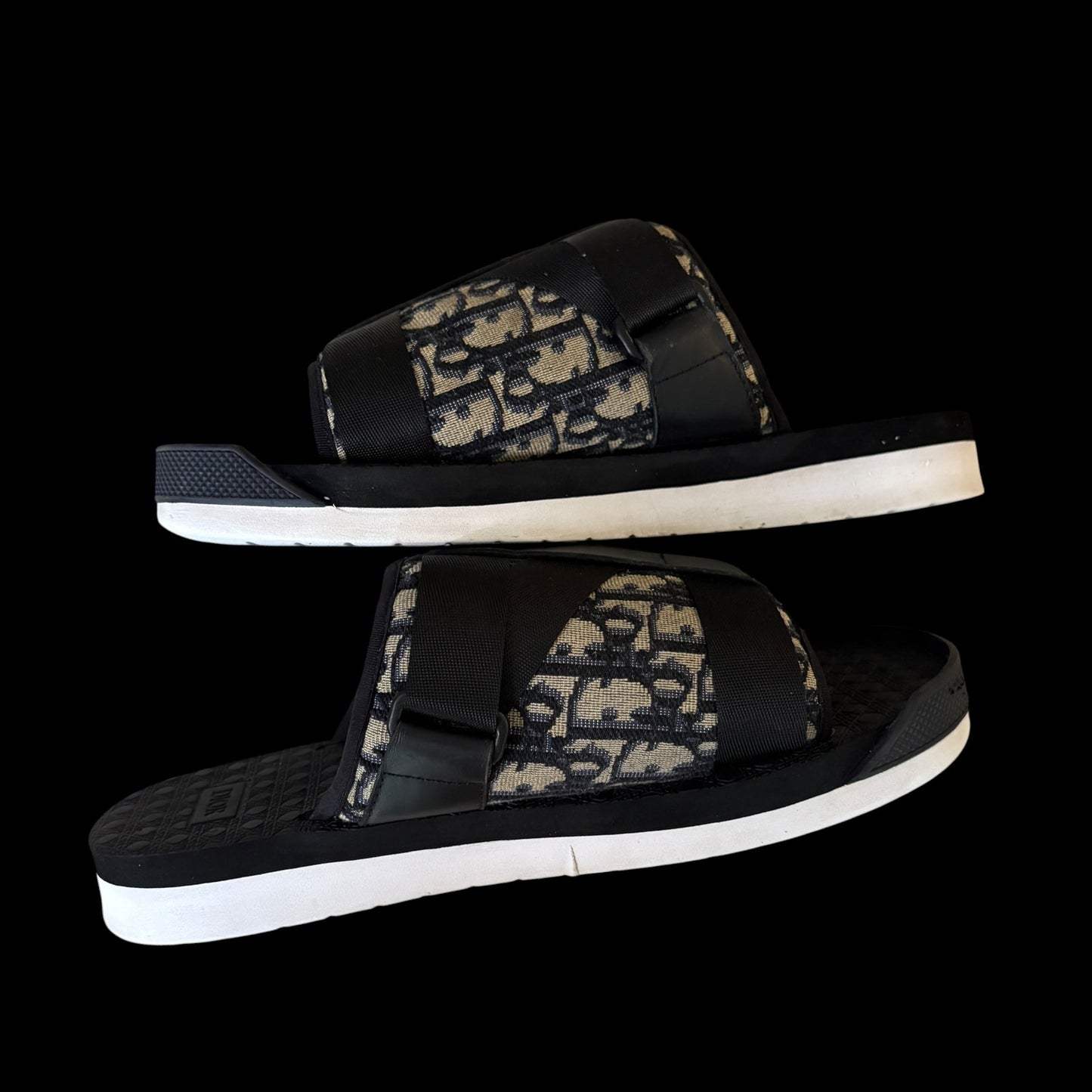 Dior Slide Alpha Sandal Beige Black | Size 41(8)