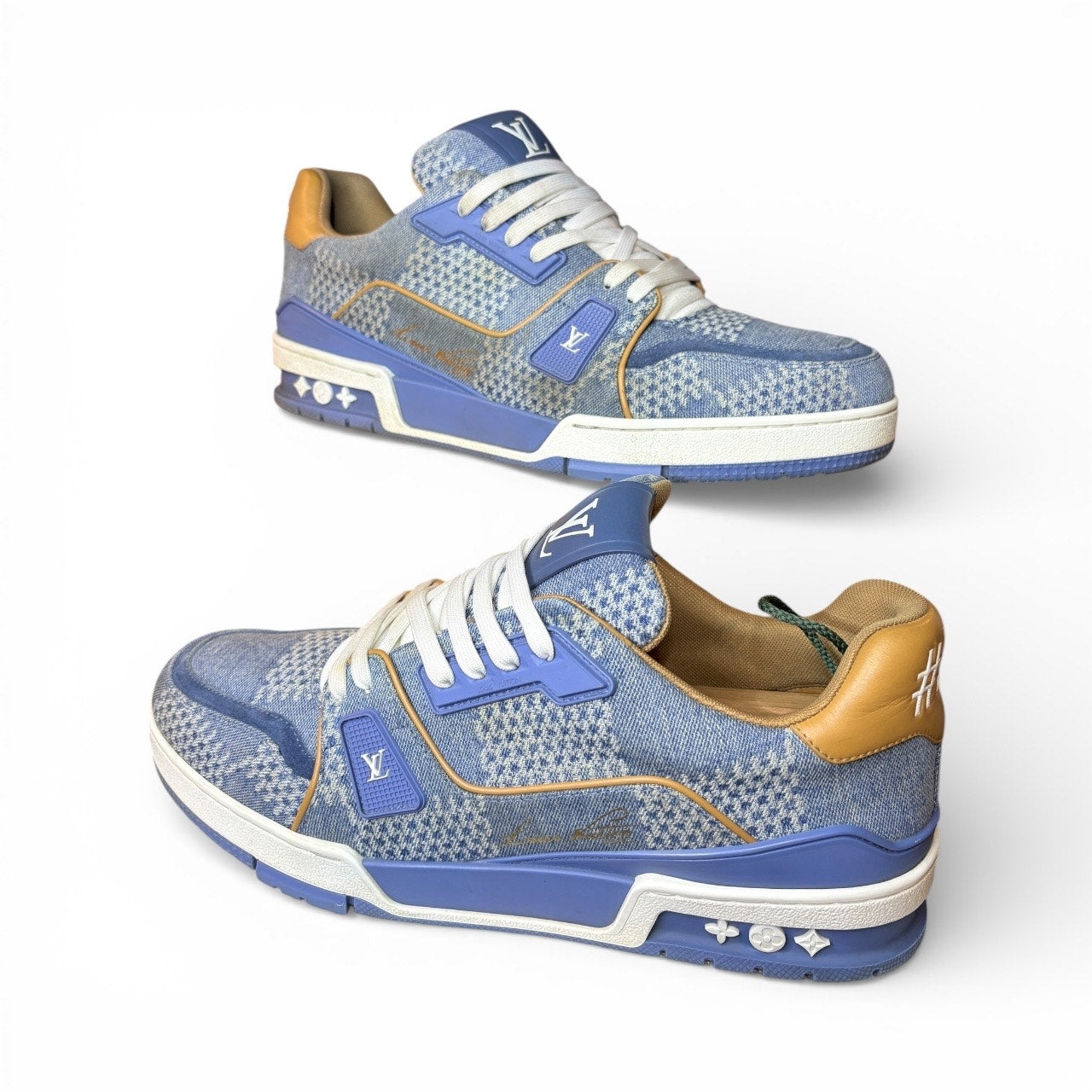 Louis Vuitton Trainer Blue Damier 3D Denim Virgil #54 | 8LV