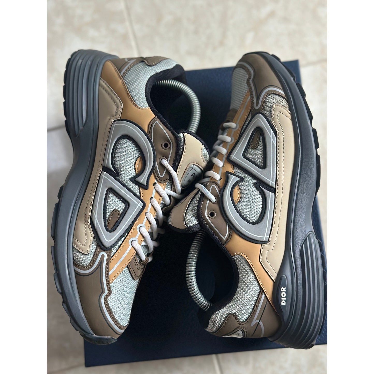 Size 8 - Dior B30 “Brown Beige Orange” Sneakers