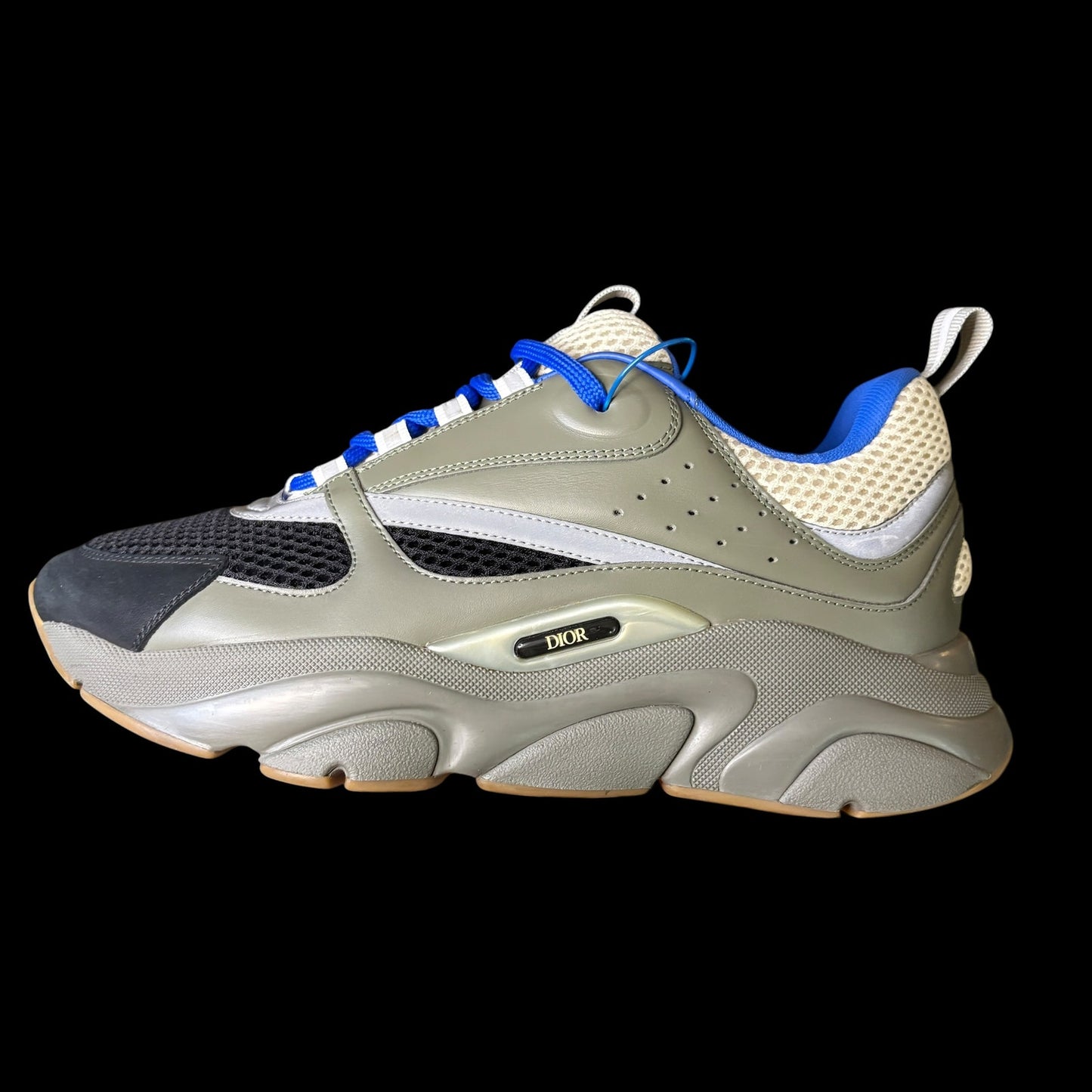 Dior B22 Reflective Olive / Blue Sneakers | Size 43 (10US)