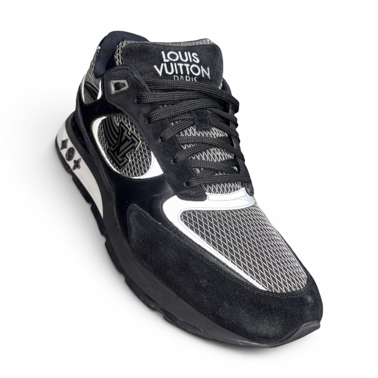 Louis Vuitton Runaway Black Suede, Mesh Trainer (Size 11.5 - 12)