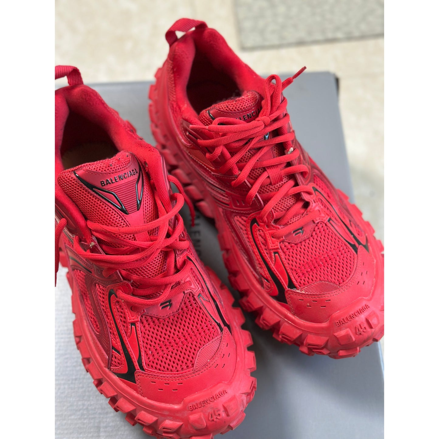 Size 12 - Balenciaga Defender Red Sneakers