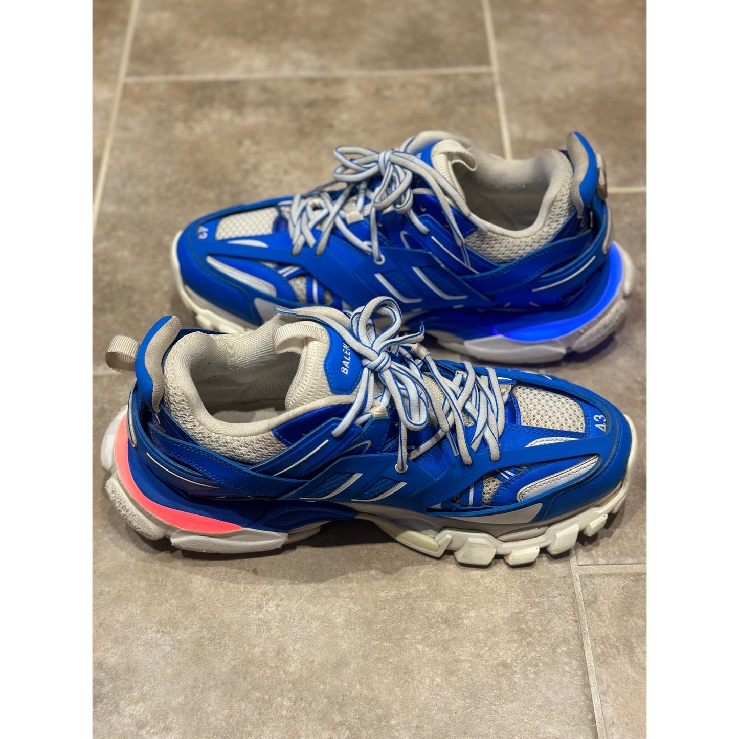 Size 10 - Balenciaga Track LED Sneakers Blue White