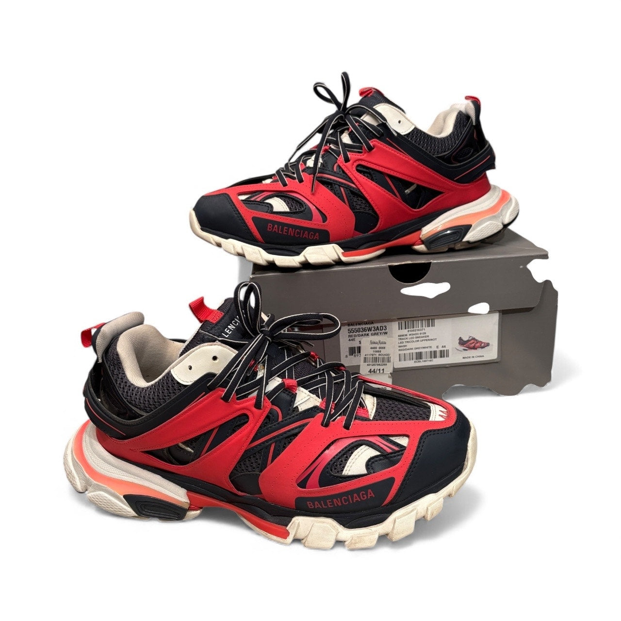 Size 44(11US) - Balenciaga Track LED ' Red Navy '
