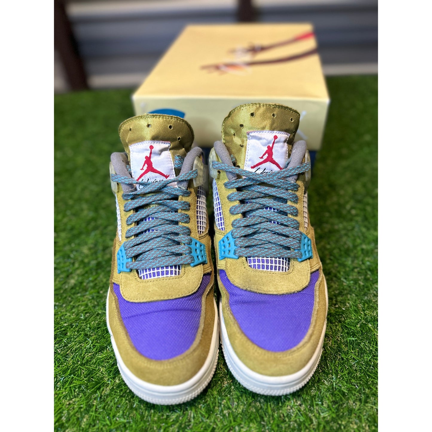 Size 10 - Jordan 4 Union Dessert Moss