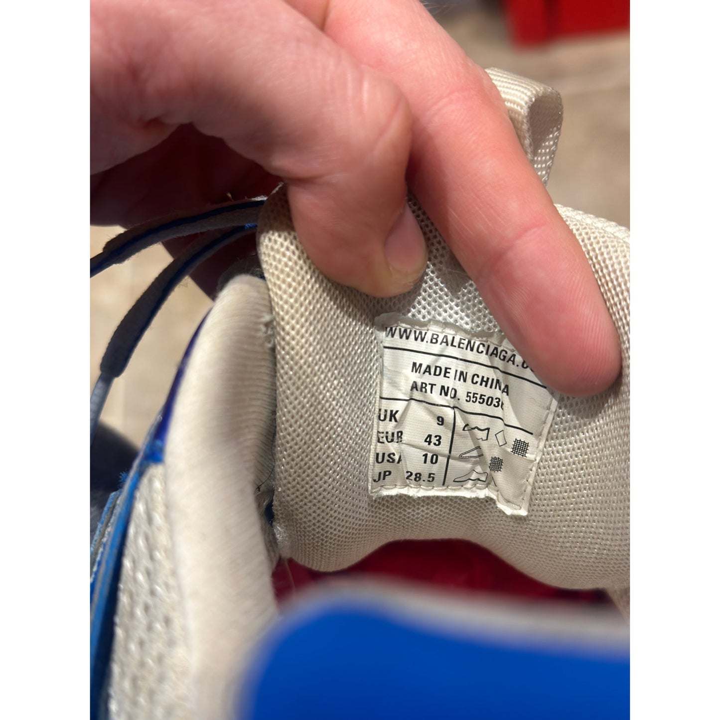 Size 10 - Balenciaga Track LED Sneakers Blue White
