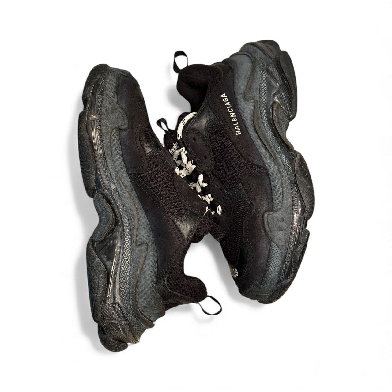 Balenciaga Triple S Black Sneakers | Size 39 / 6M / 9W