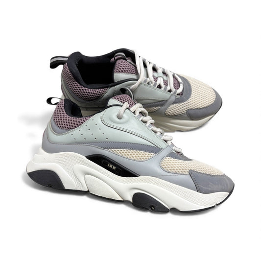 Size 10 - Dior B22 “Cream Lavender” Calfskin Mesh Sneakers