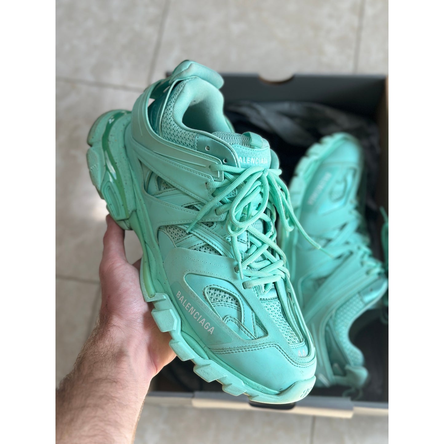 Size 11 - Balenciaga Mens Track Sneaker 'Mint'