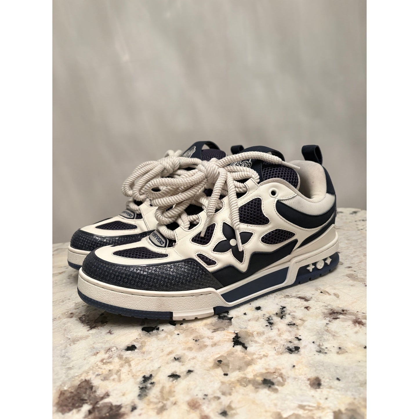 Louis Vuitton Navy Blue Skate Sneakers | Size 8LV